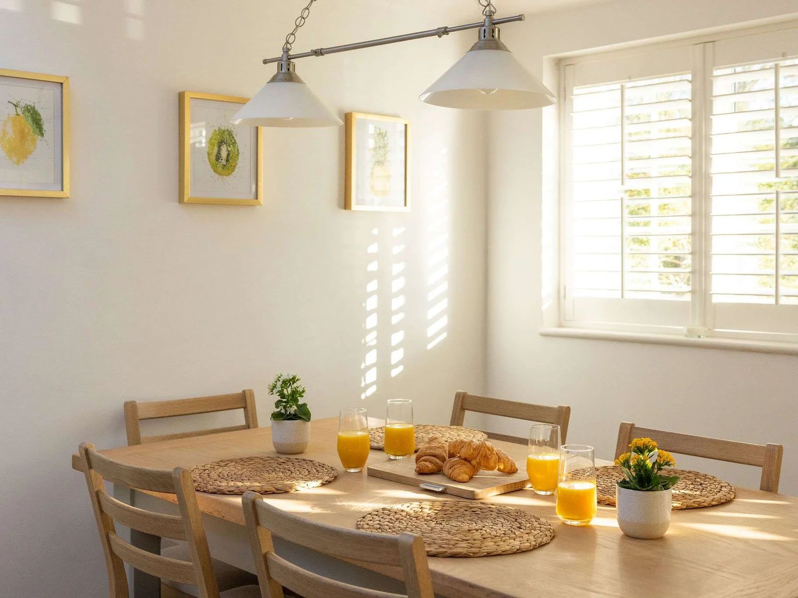 Enjoy the natural lighting for all mealtimes