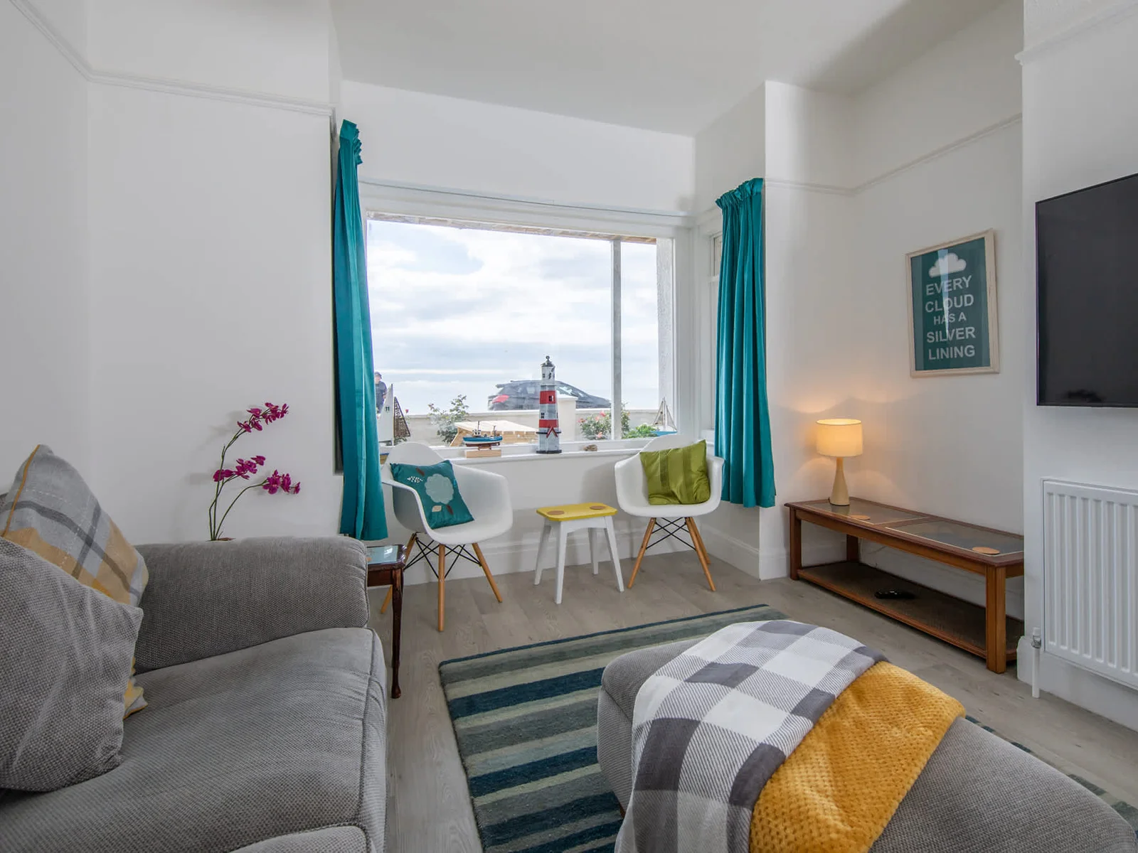 Sit in the reading nook by the beautiful picture window with a warm cup of tea