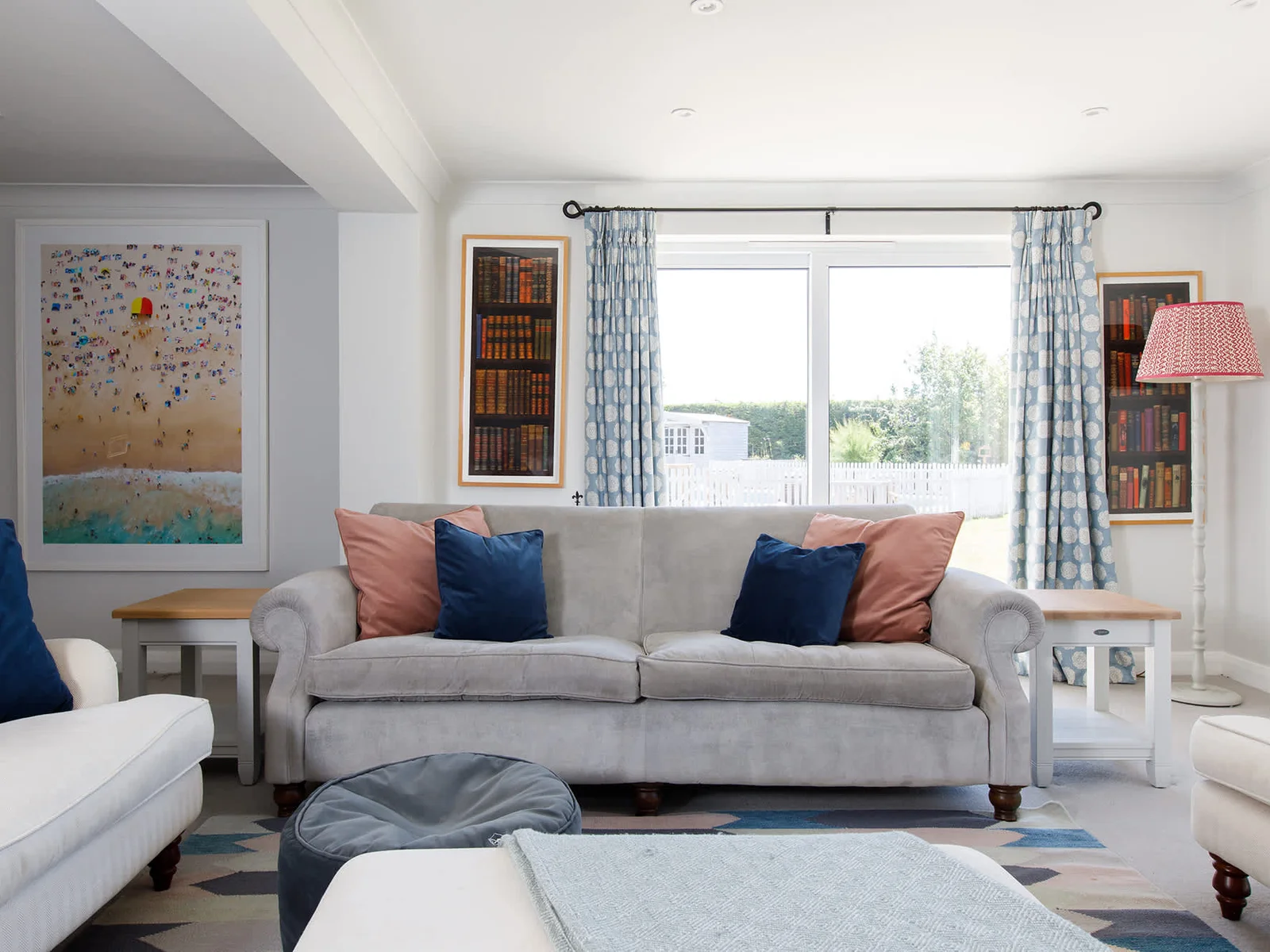 Relax and unwind in the living room's deep comfy sofas.