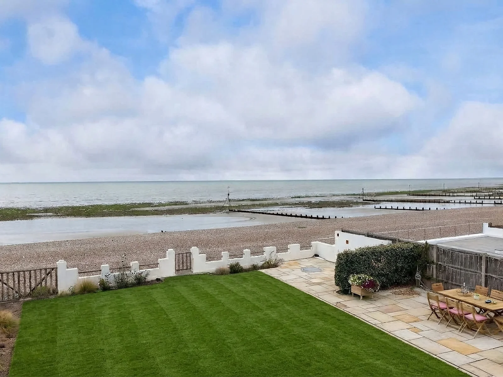 A garden made for sunny days beside the sea