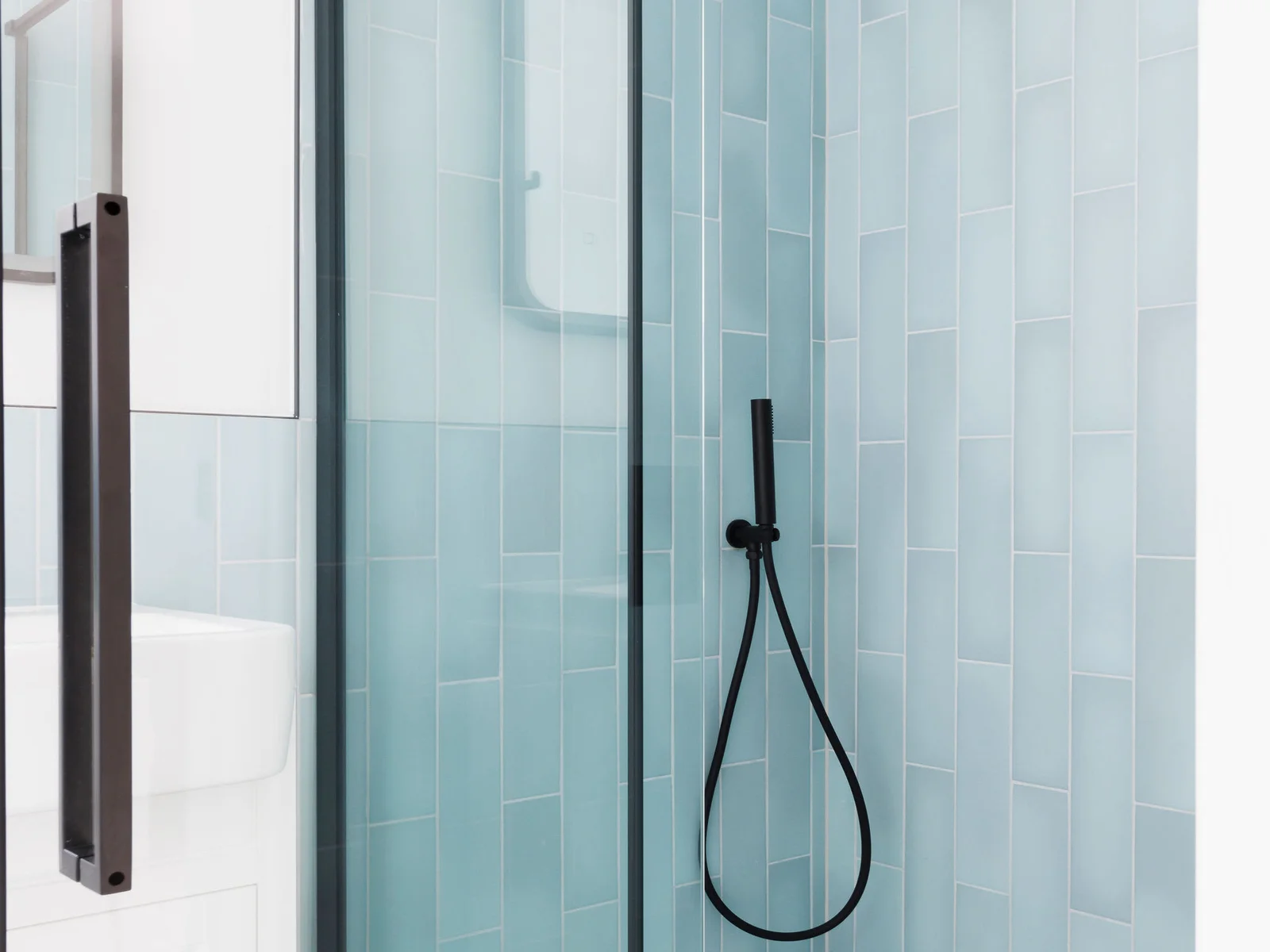 Sleek and stylish walk-in shower