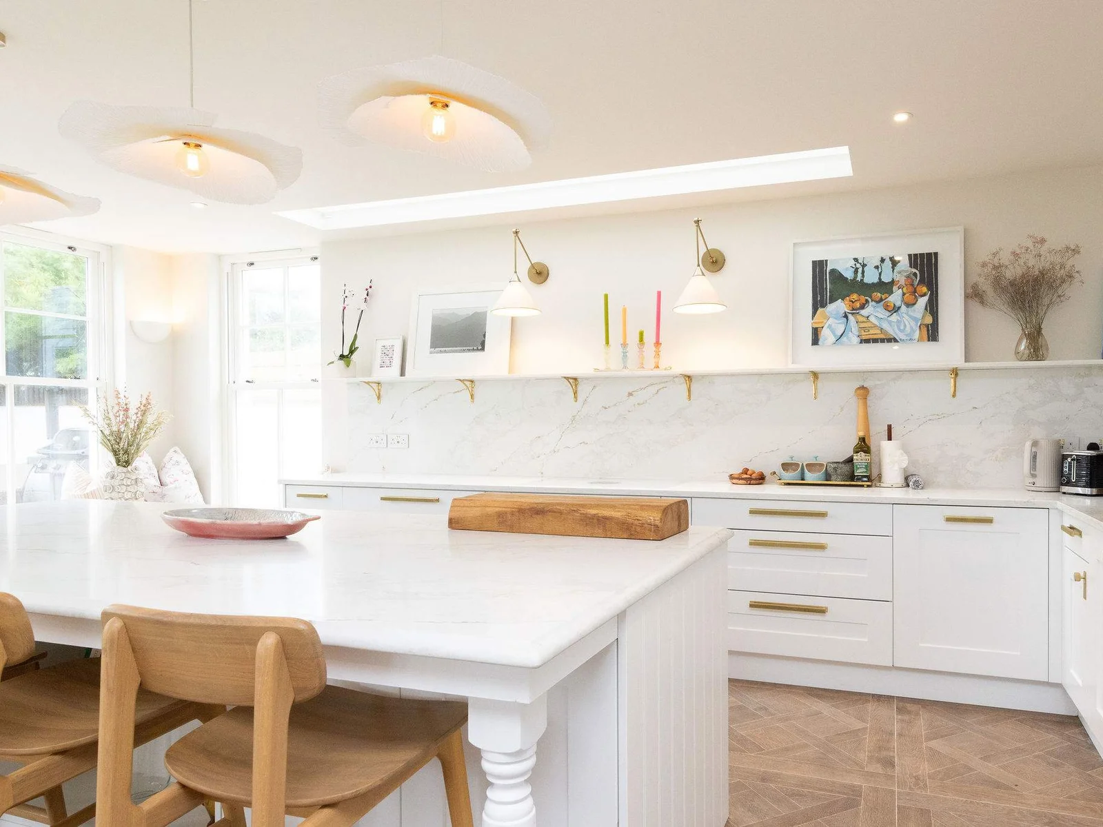 Big kitchen perfect for preparing meals and gathering around the island.