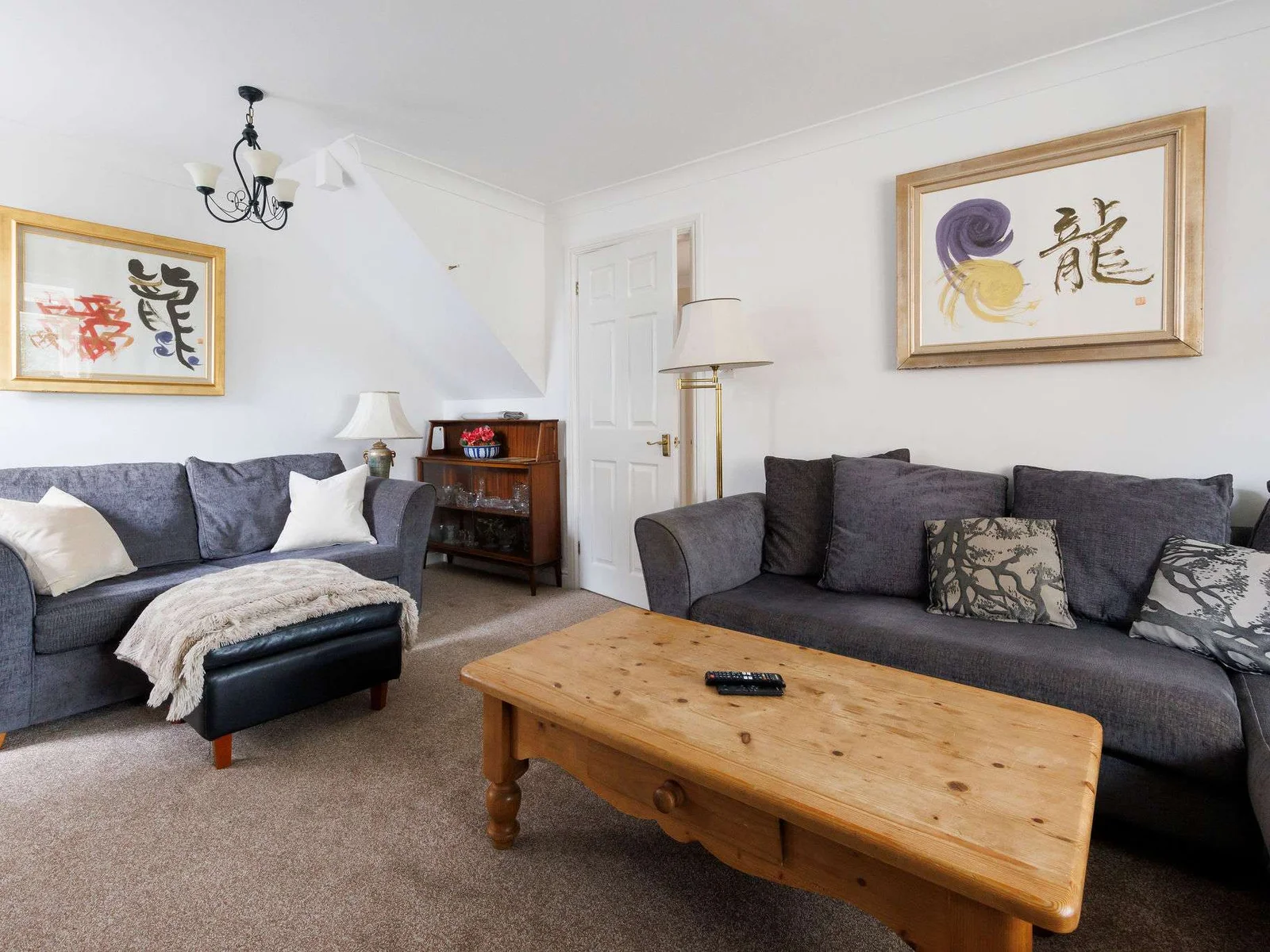 The living room has huge, comfy sofas offering lots of room for the whole family to gather.