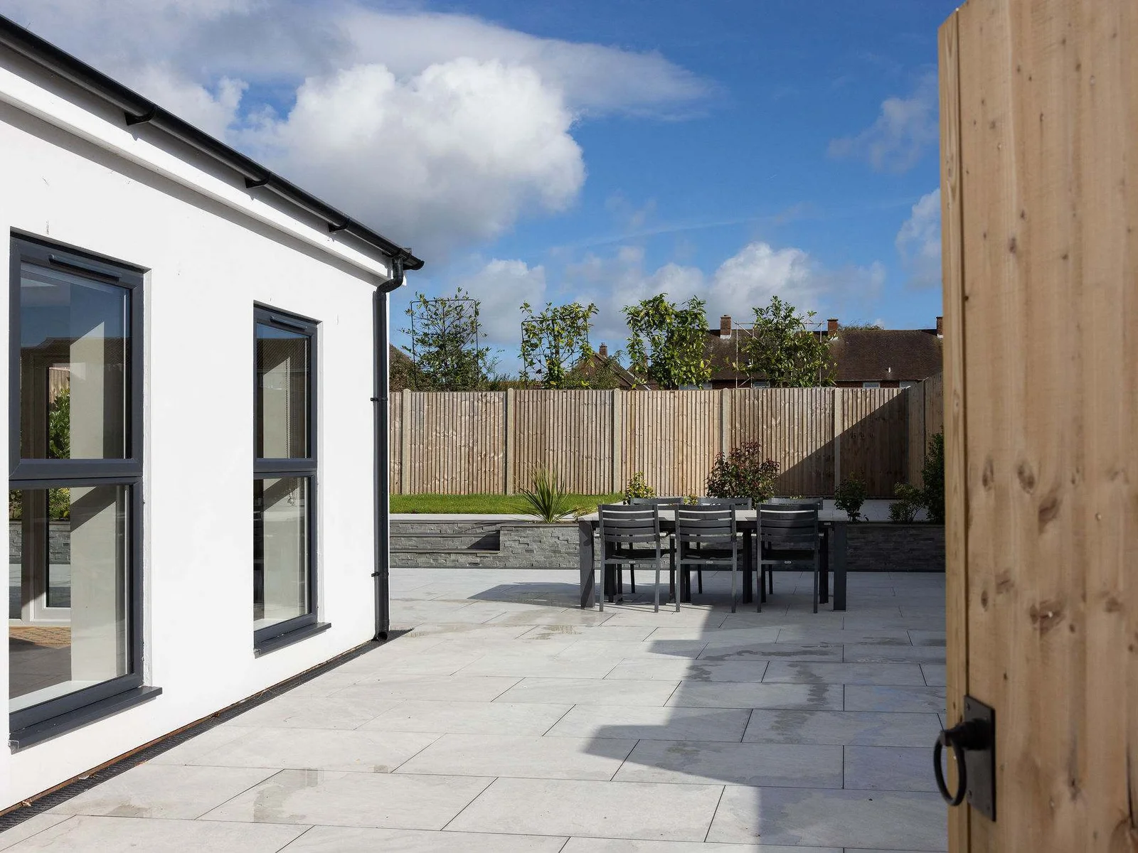 Enjoy alfresco dining in the sunshine on our spacious patio.