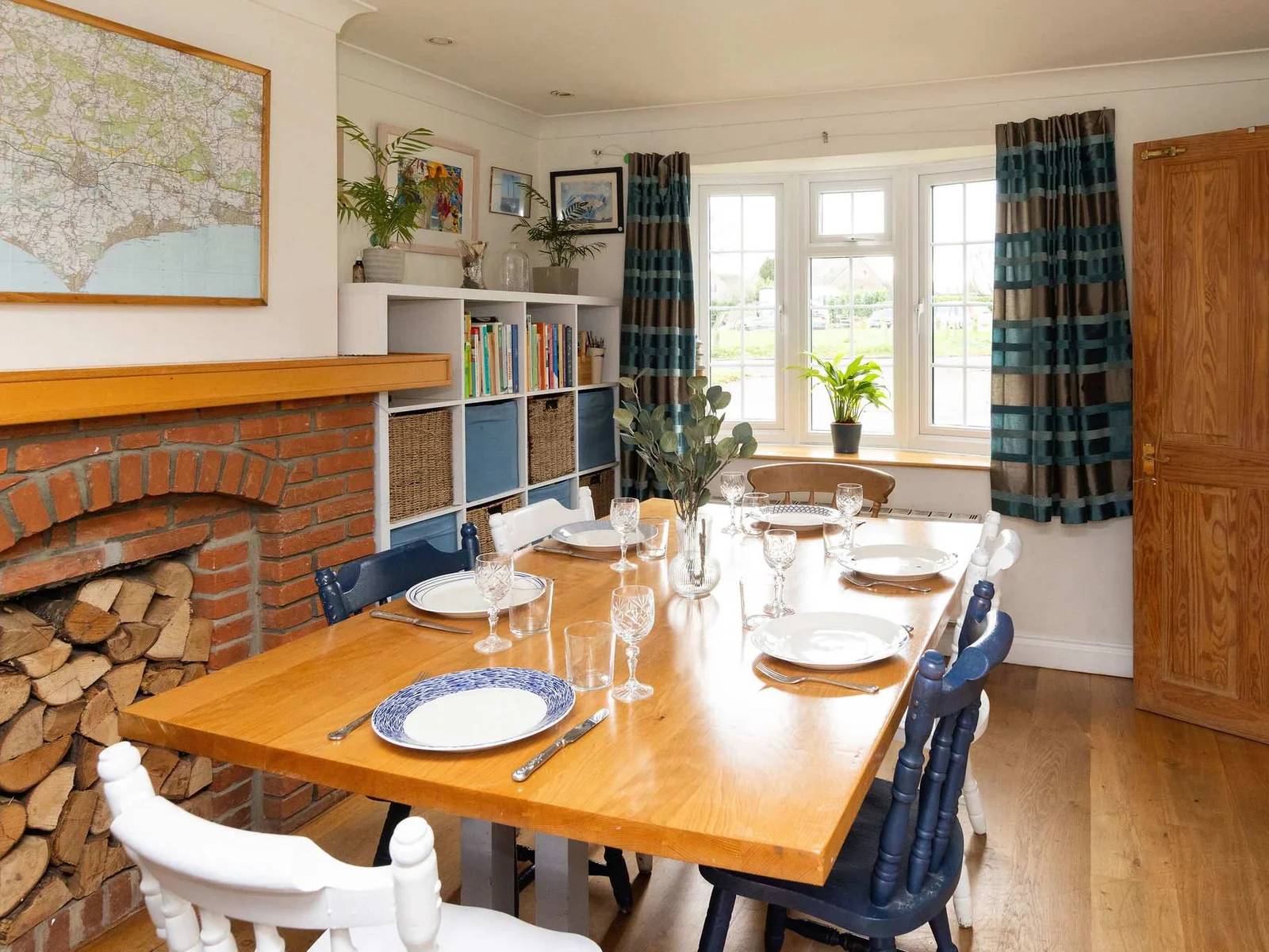 Dining space with garden outlook