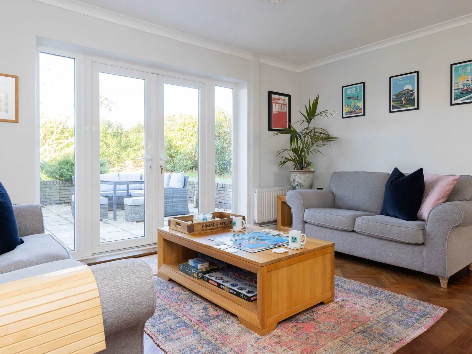Another seating area with views of the rear garden