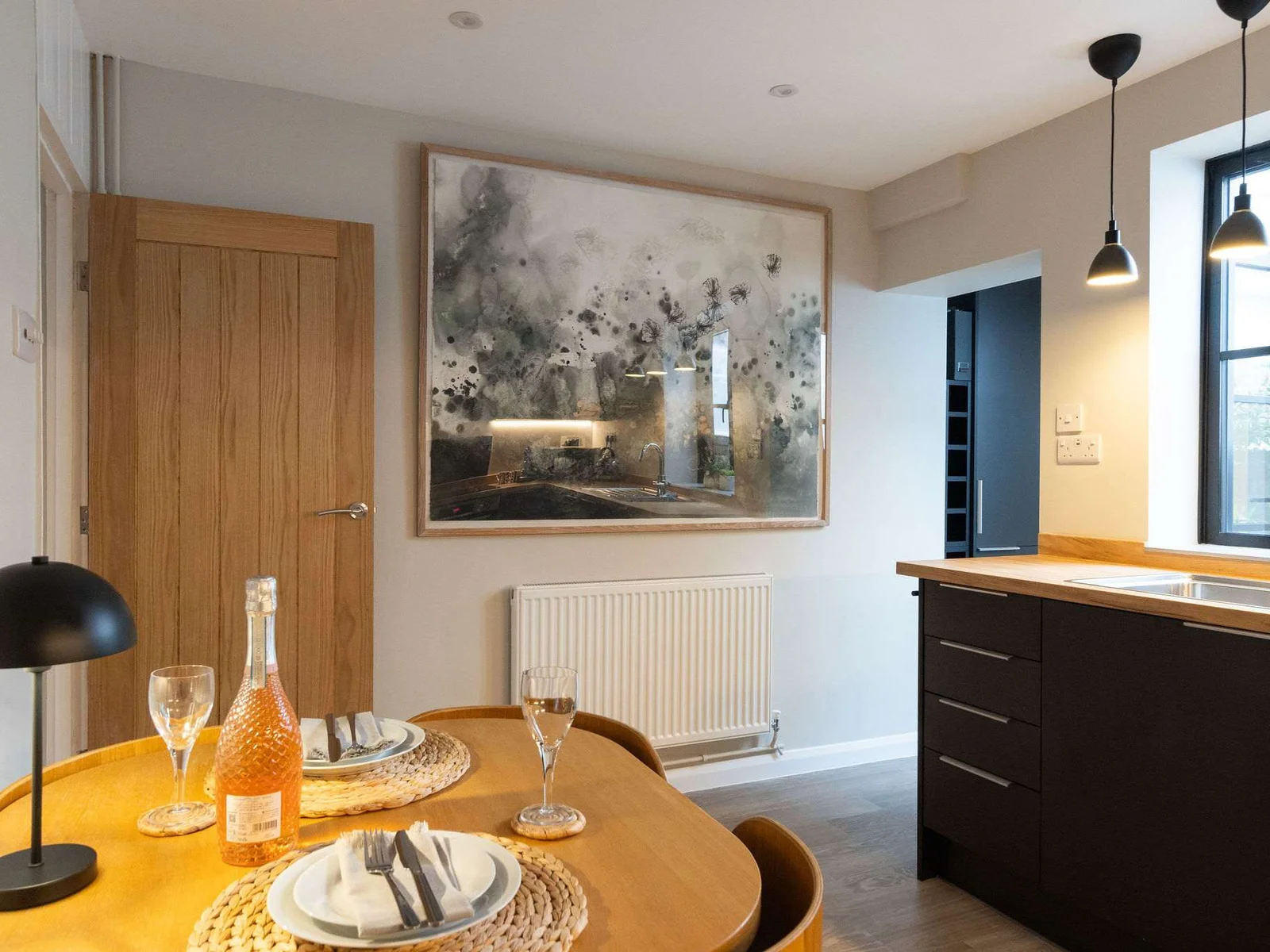 Head into the kitchen/diner to make and enjoy that morning coffee!