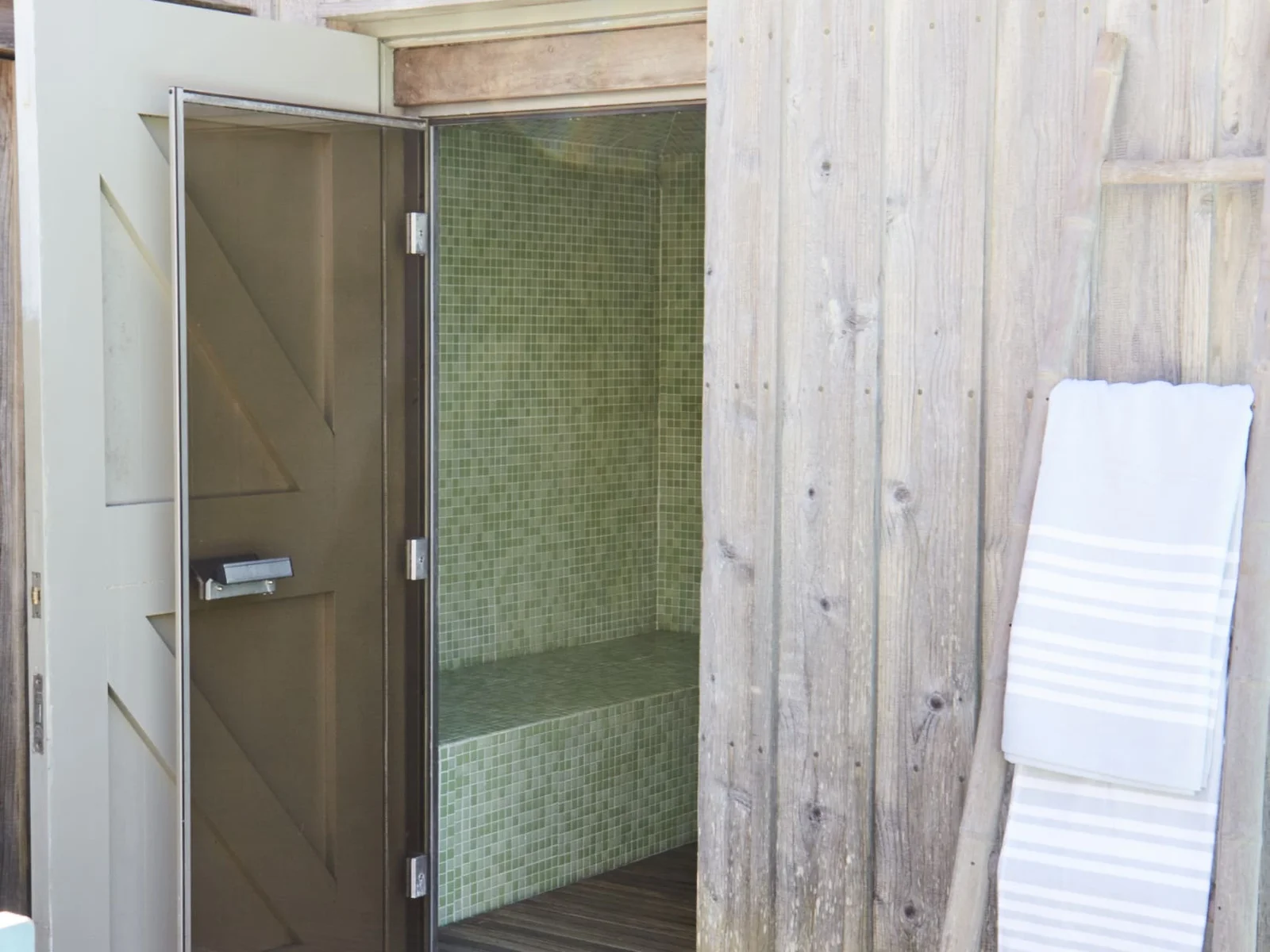 Relax and rejuvenate in our private steam room, the perfect way to unwind after a day at the beach