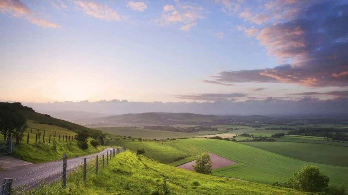 The rolling hills of the South Downs is just a few minutes drive from the cottage.