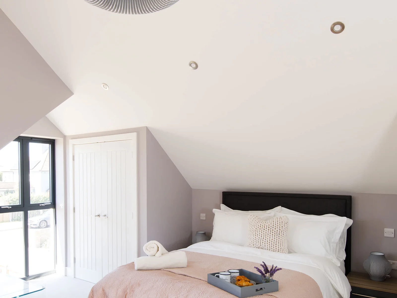 Enjoy breakfast in bed as the sun comes up.