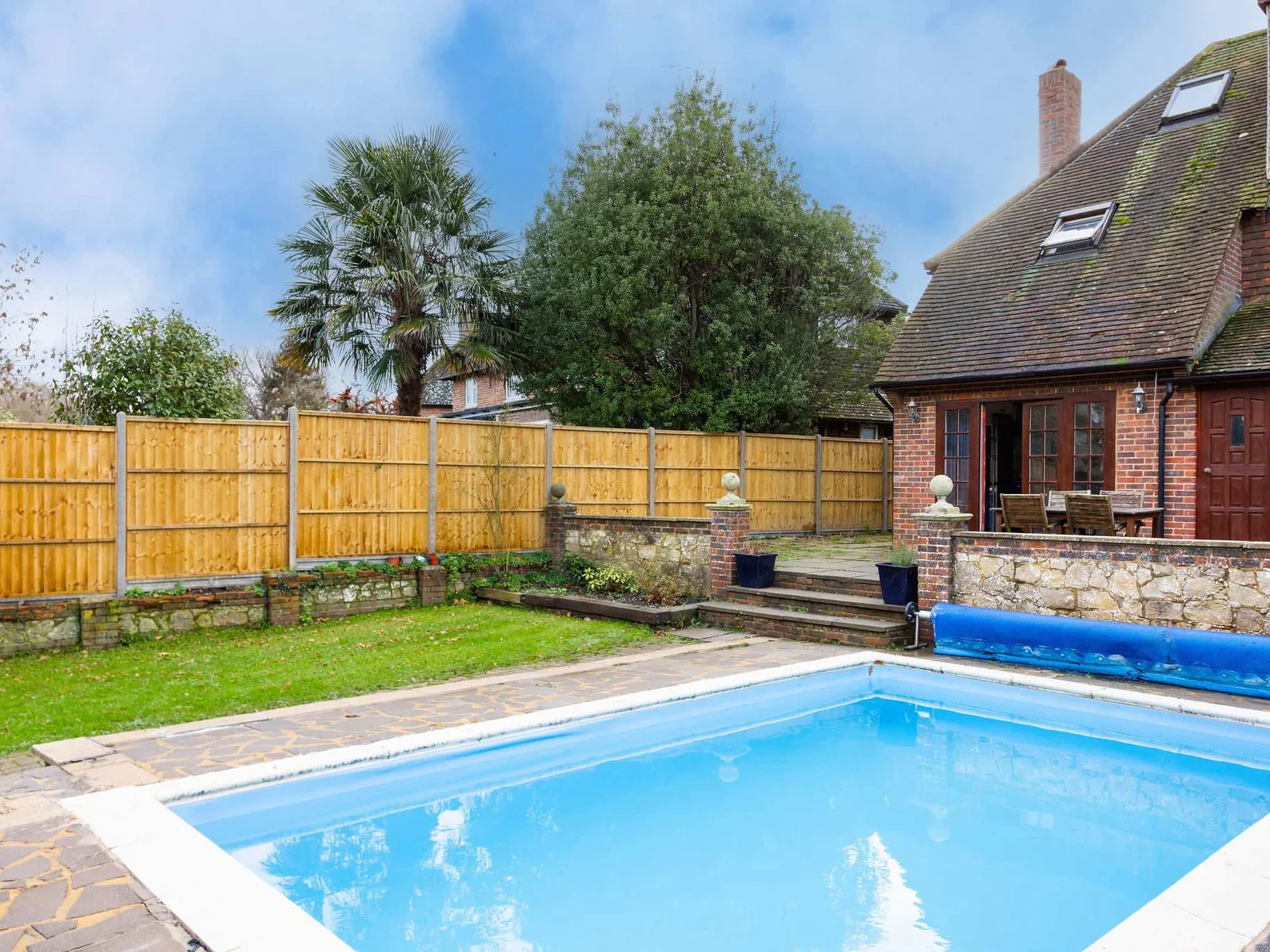 Poolside area for summer days outdoors