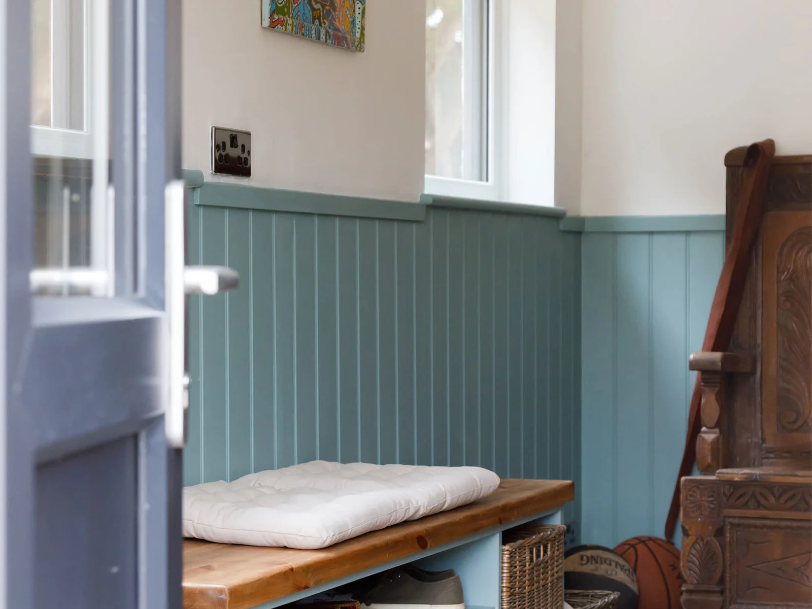 Enter the home through the spacious boot room, which has plenty of space for shoes, coats and bags.