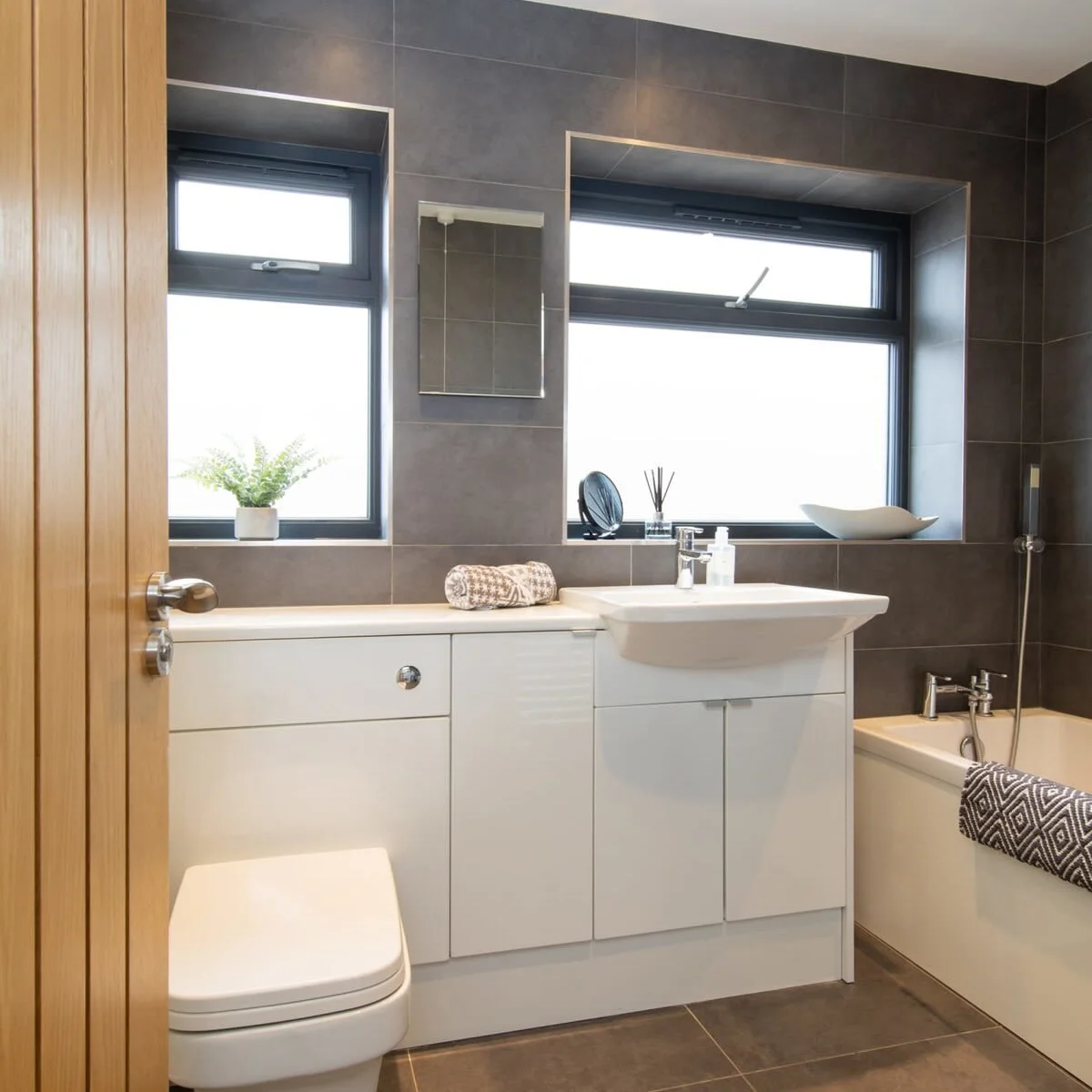 The property features two full relaxing bathrooms
