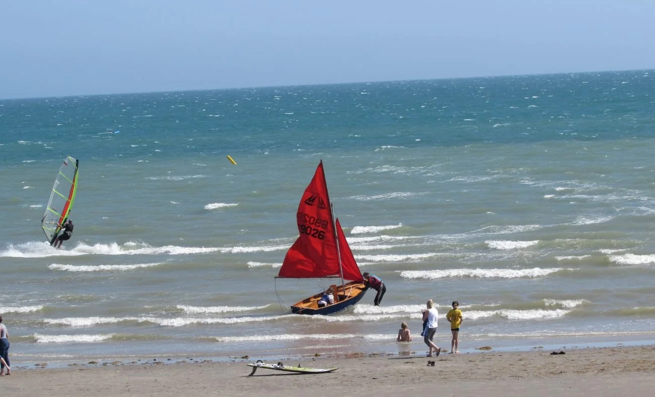 Felpham Beach, right in front of the apartment