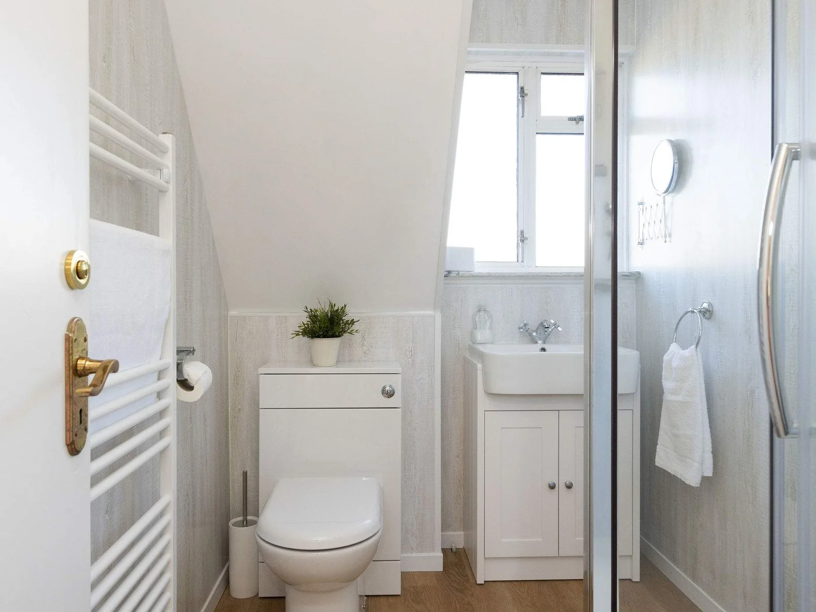 The family bathroom is located on the first floor.