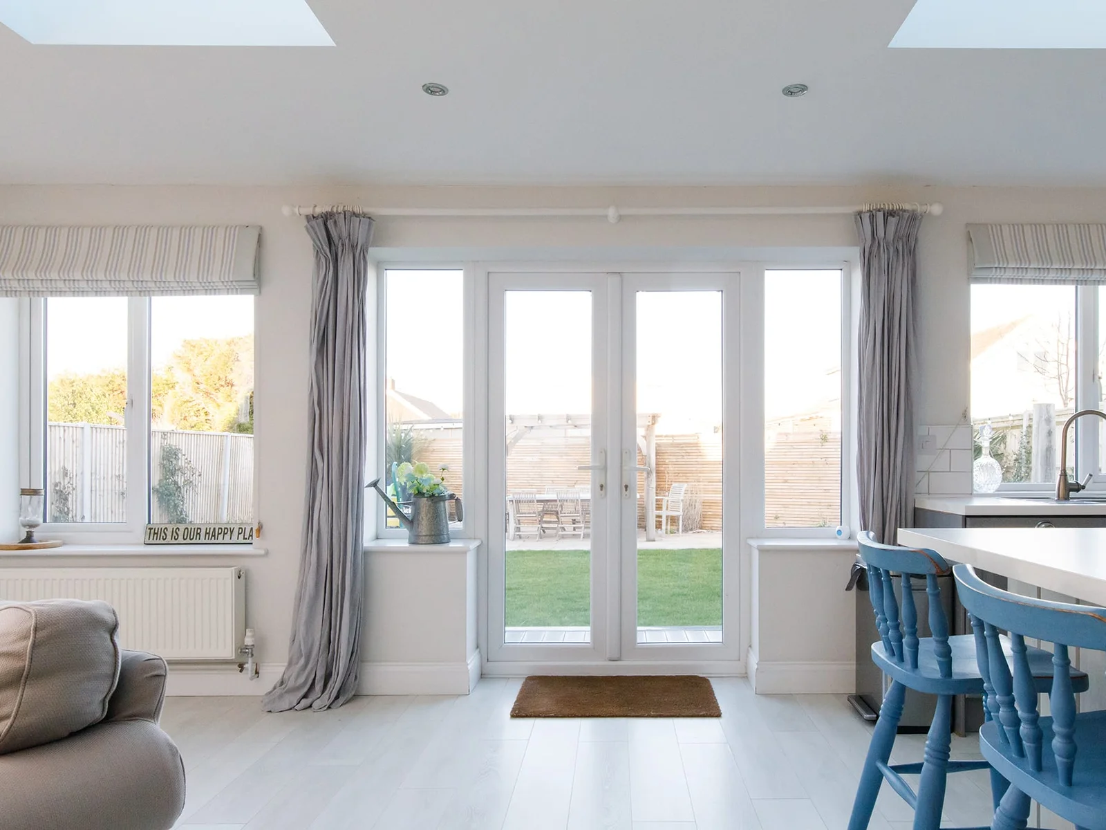 The garden leads off from the rear of the home. Open up the doors on warmer days to create a wonderful indoor/outdoor living space.