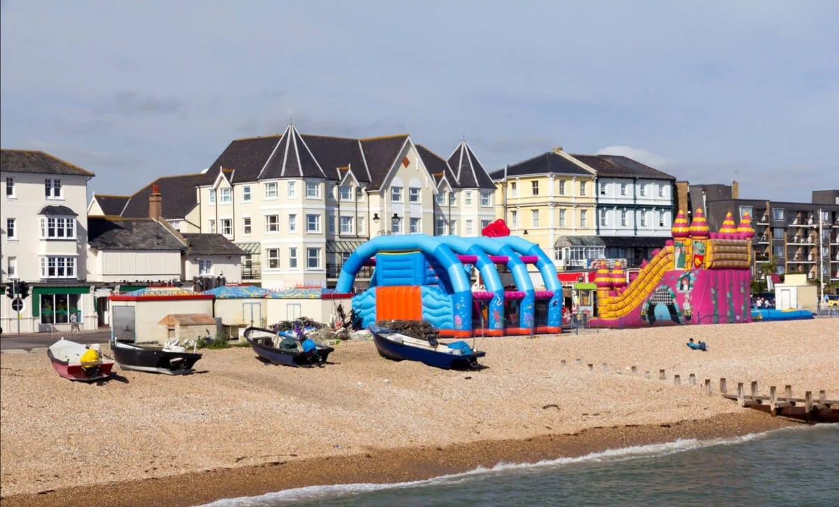 Walk along the beach to the pier and enjoy a bit of shopping in the main part of town