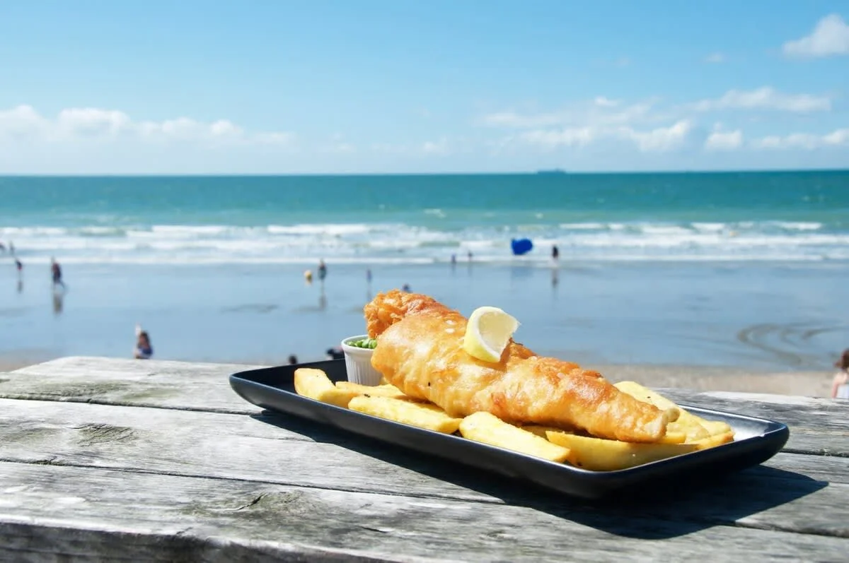 Enjoy Fish & Chips at Billy's on the Beach, Bracklesham Bay, just 5 minutes drive from the carriage.