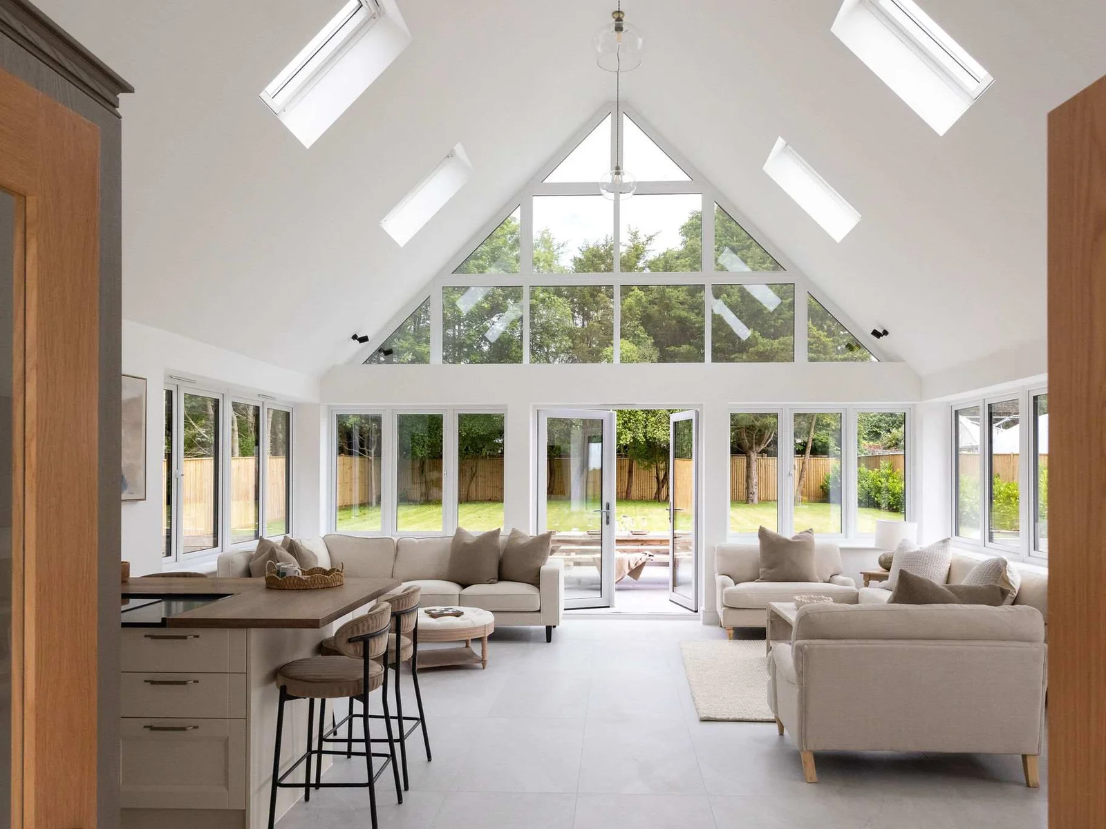 Spacious open-plan living and dining area