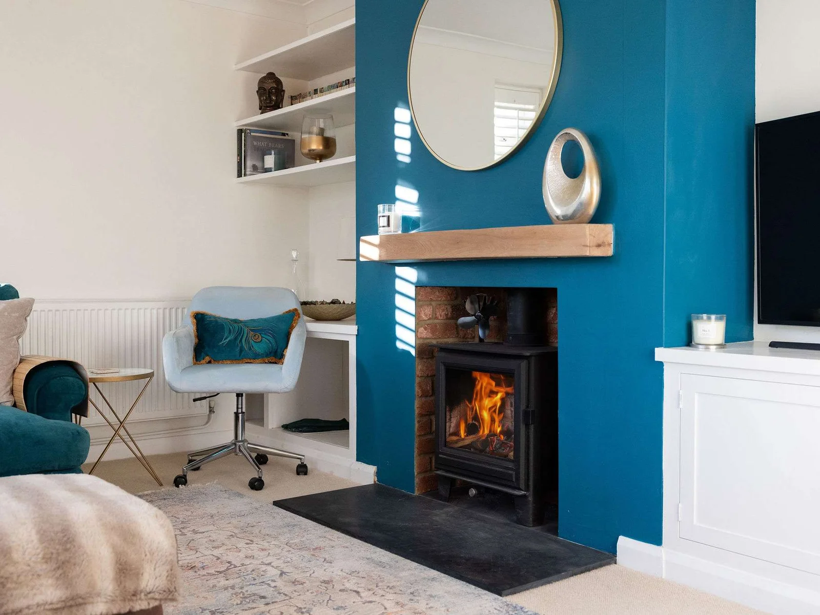 Light up the woodburner for that touch of warmth
