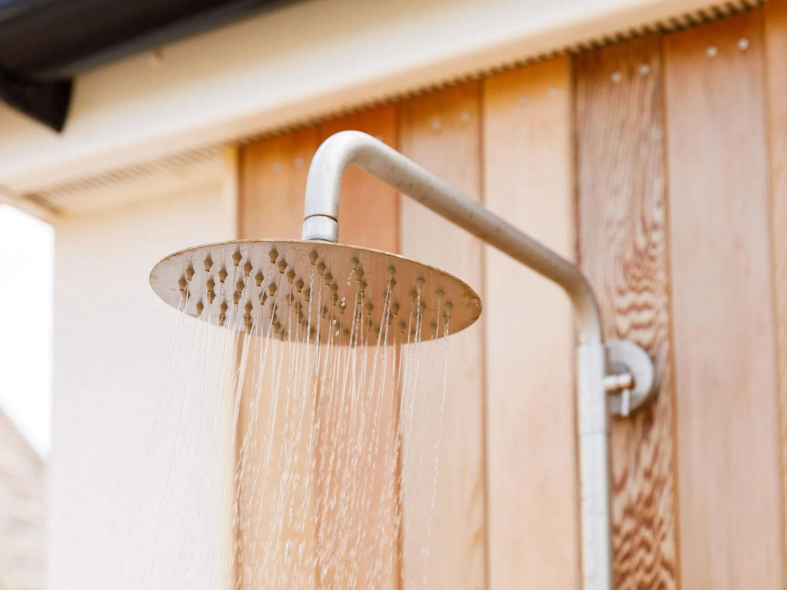 The outside shower to wash off all the sand and salt