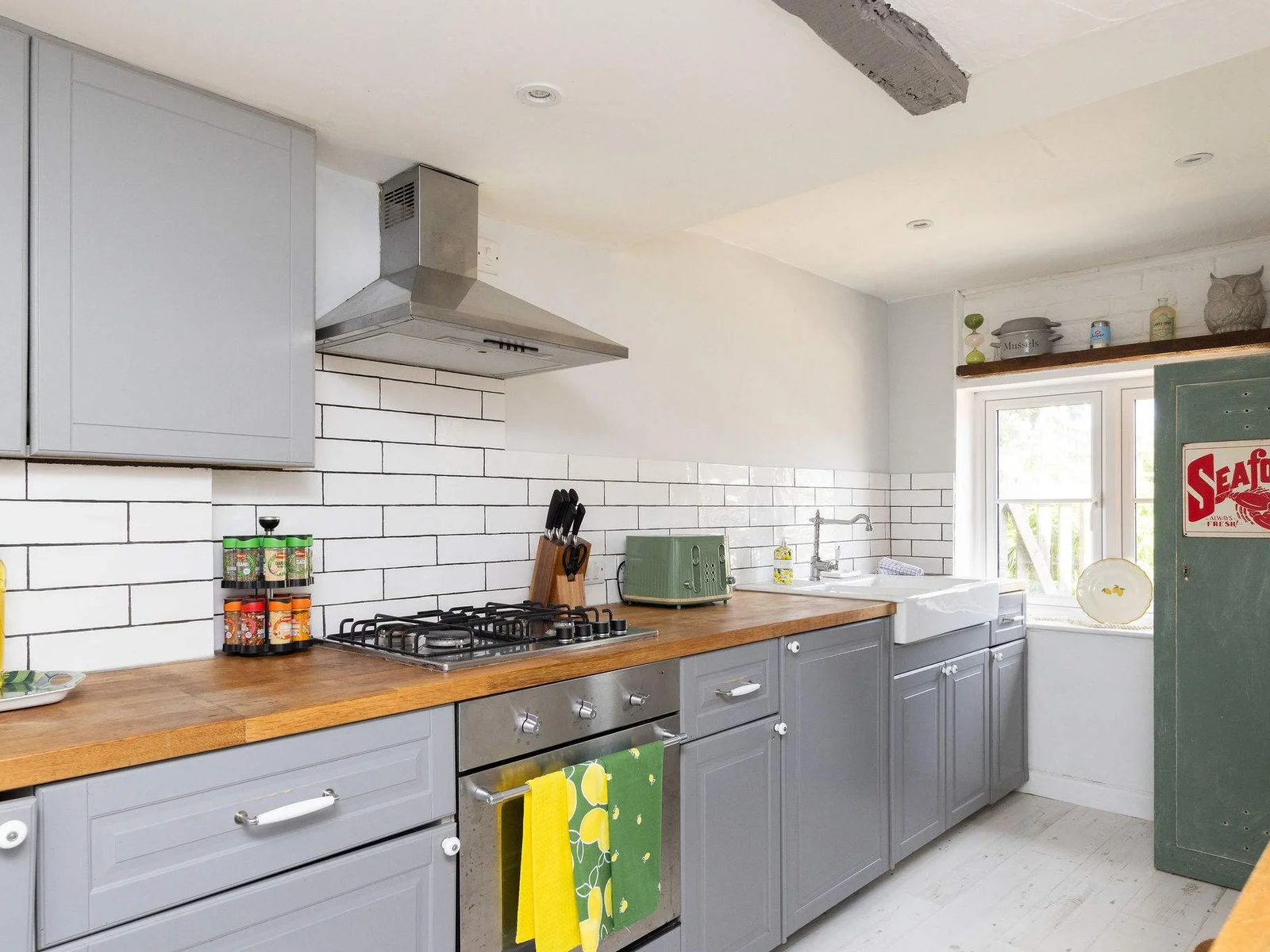 Our fully equipped kitchen features modern amenities and has everything you need.