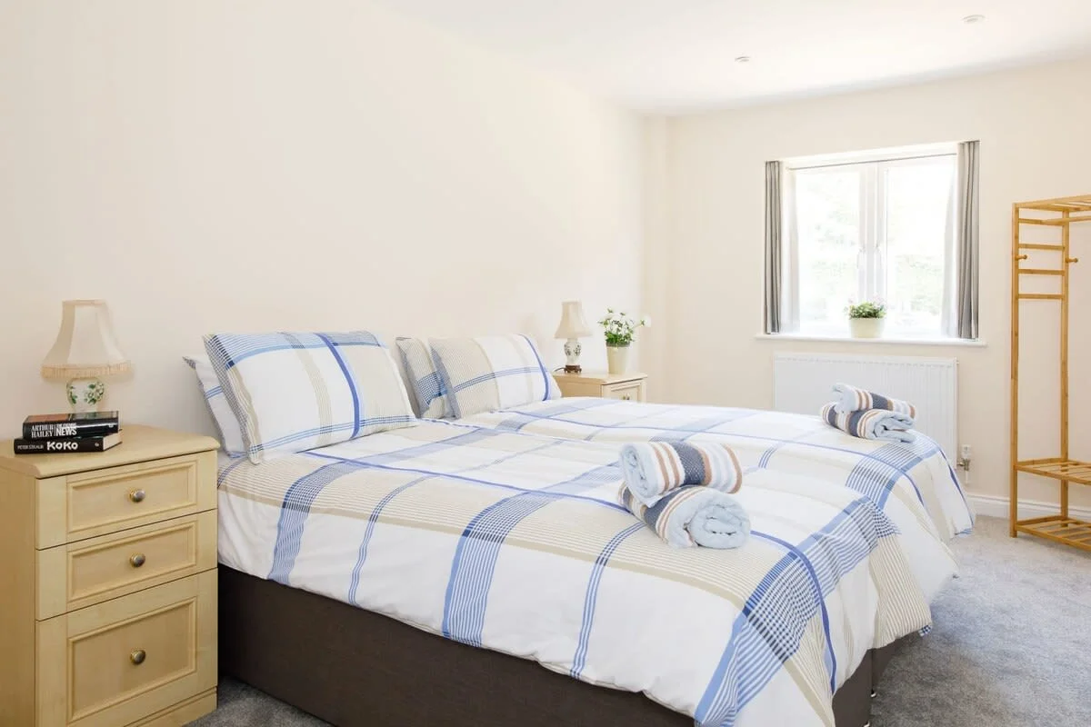 The twin bedroom is perfect for siblings to share.