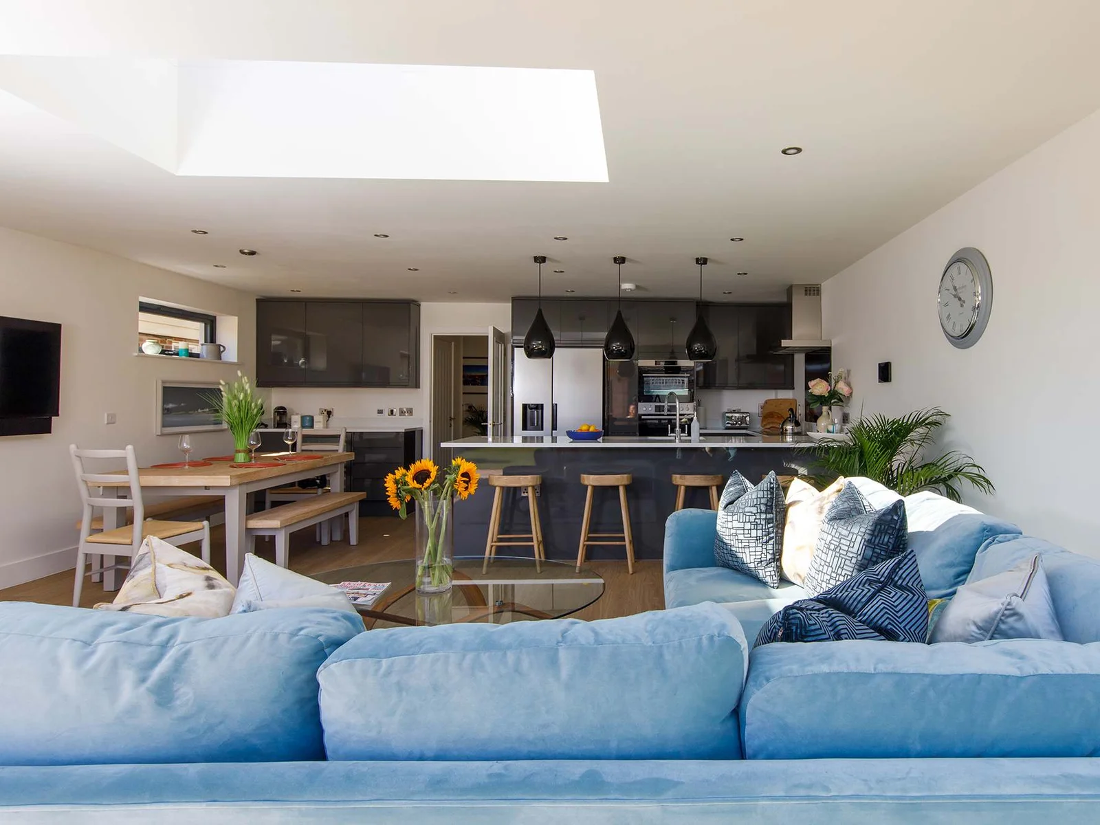 Our wonderful open plan lounge/kitchen