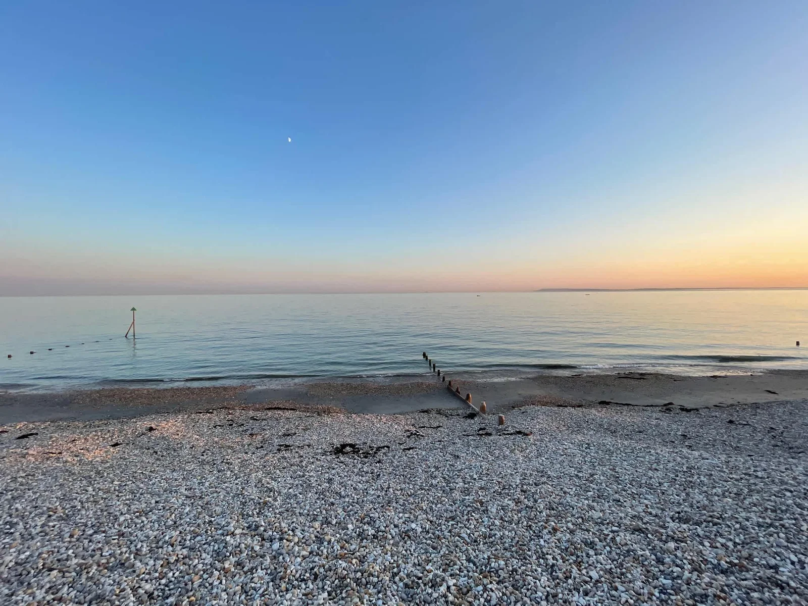 The calming waters on East Wittering beach.