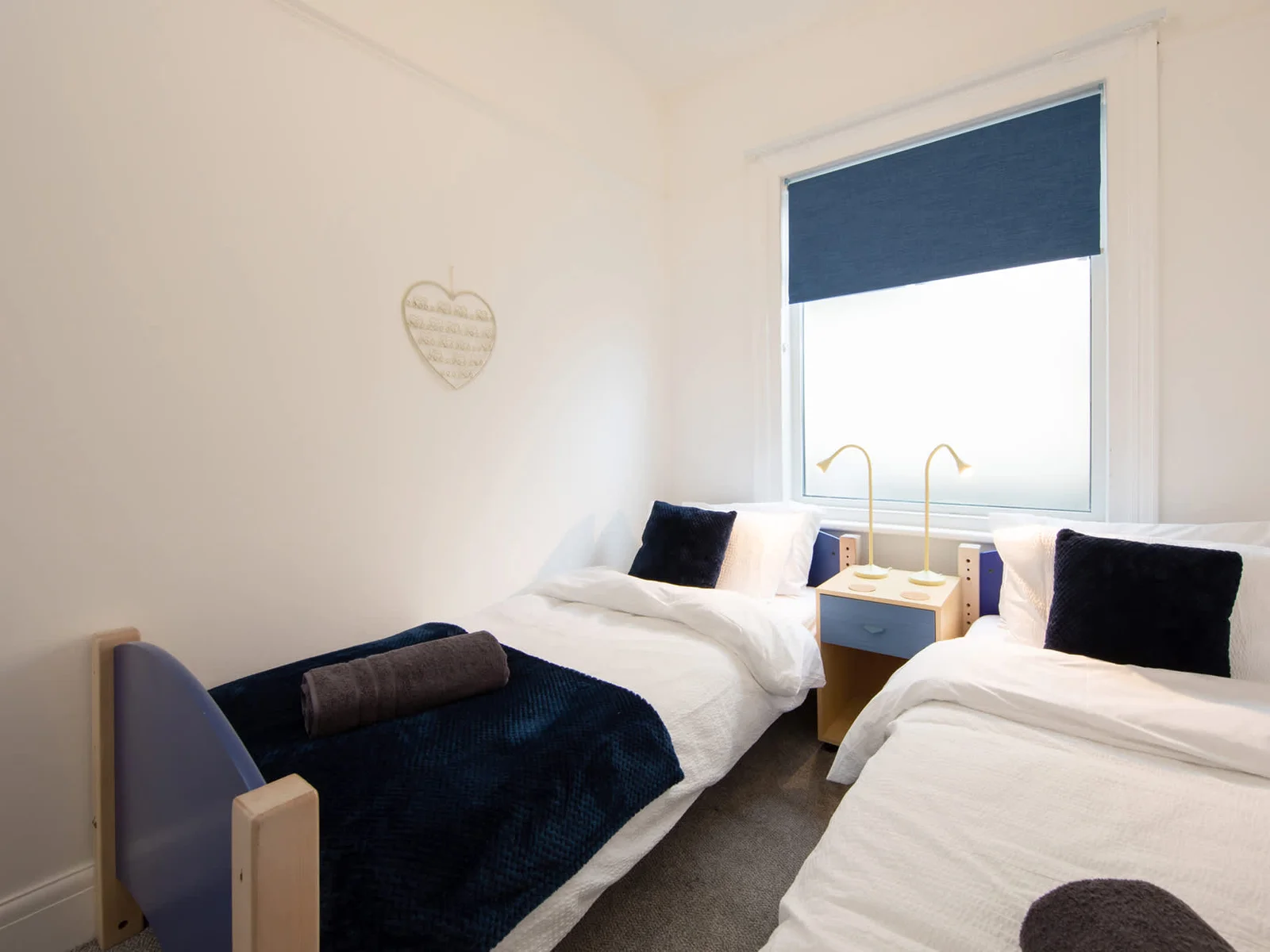 The twin room is perfect for families wanting to stay together