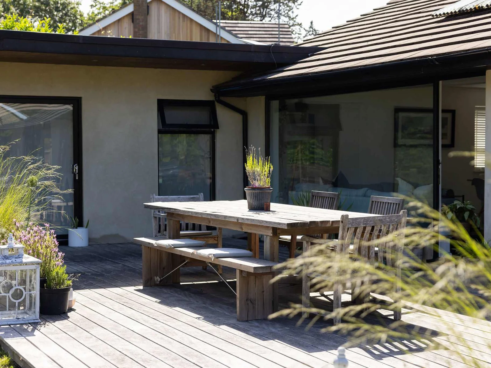 A sunny deck made for outdoor dining and lazy afternoons