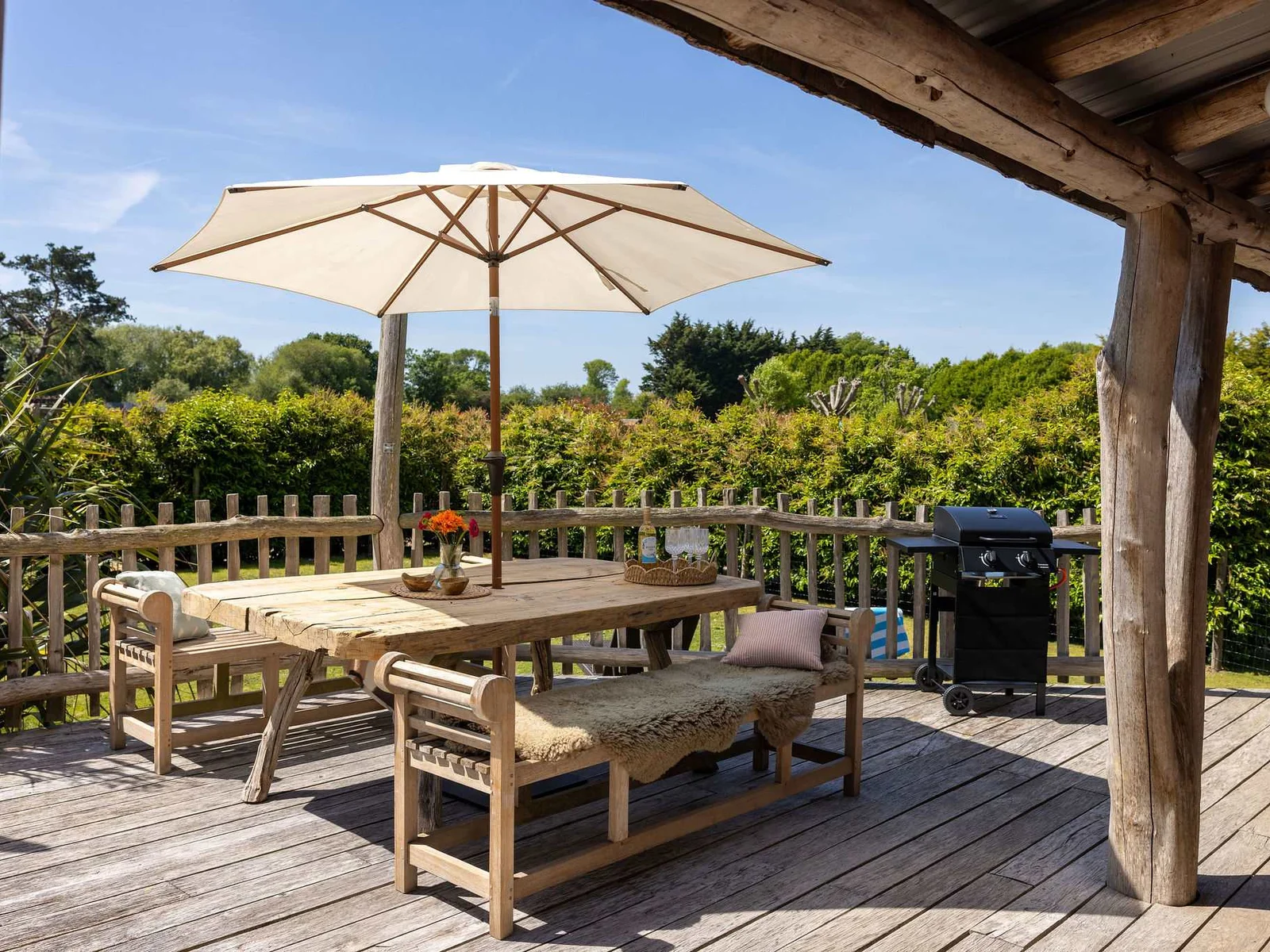 Sun-soaked decking, al fresco dining and countryside views — your perfect outdoor escape.
