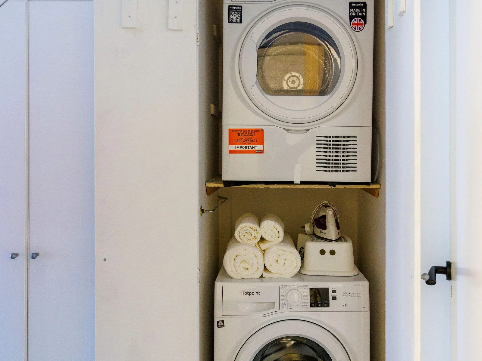 Convenient in-unit washer and dryer for your stay