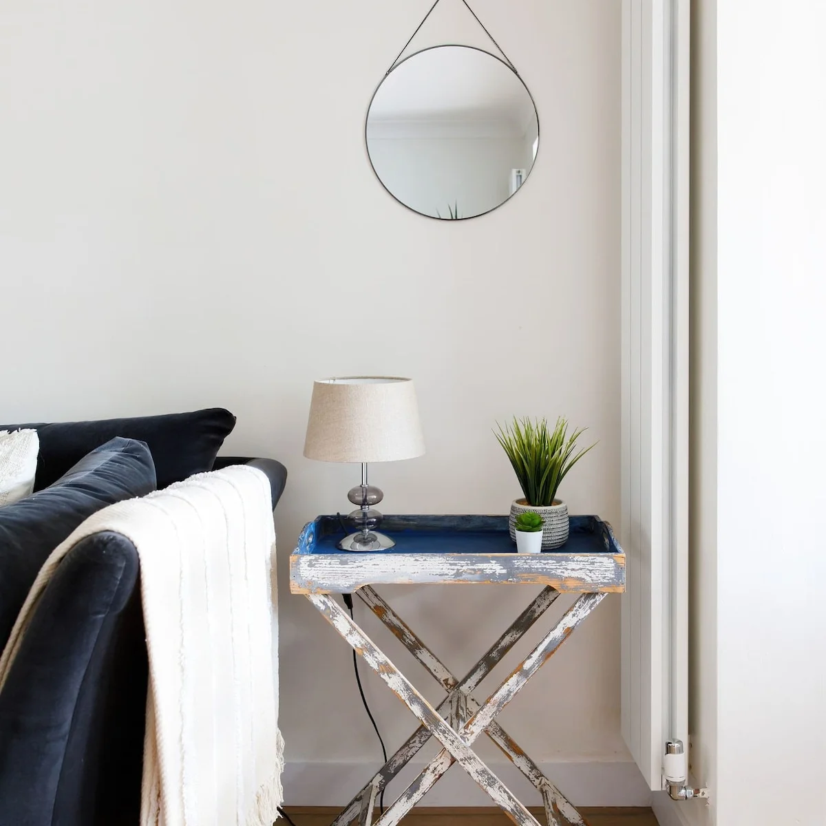 The house has charming furniture throughout.