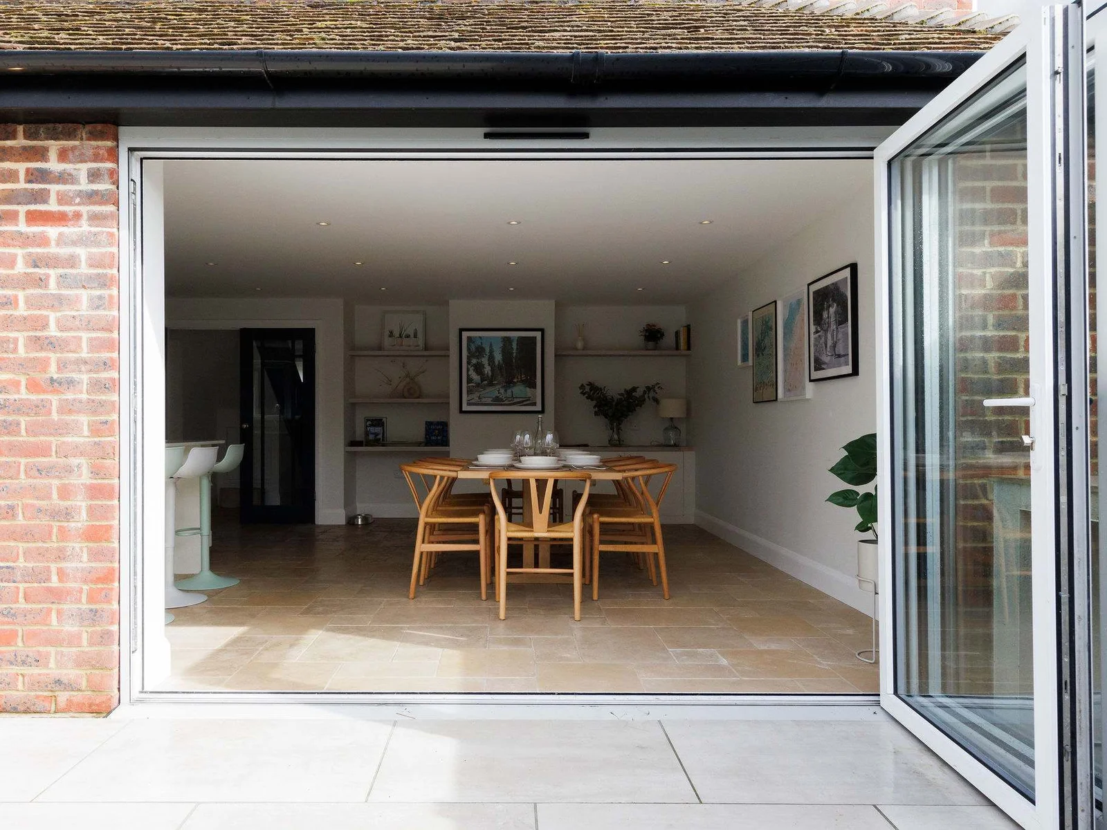 The bi-fold doors create that inside/outdoor living space.