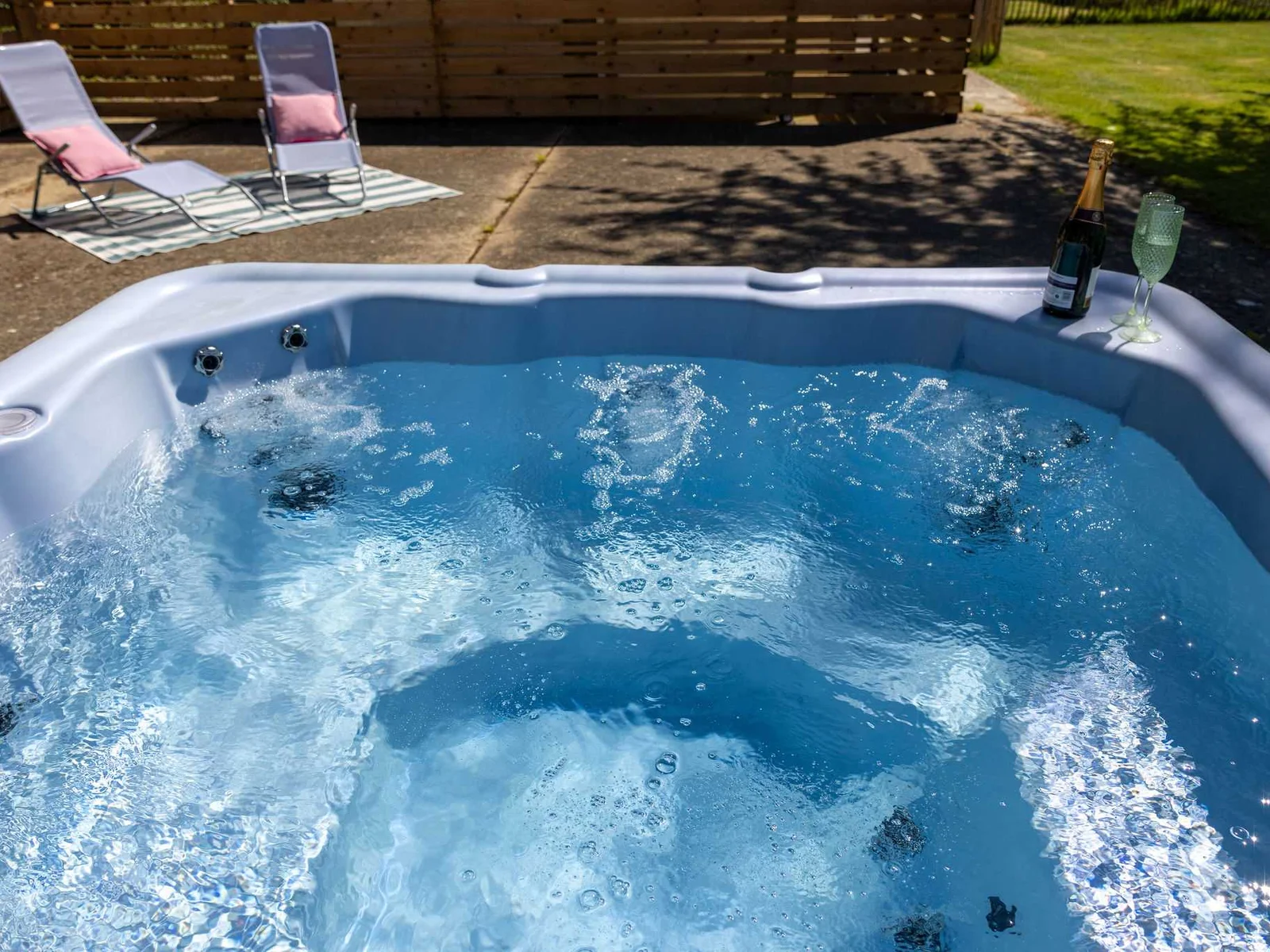 Relax in our new hot tub