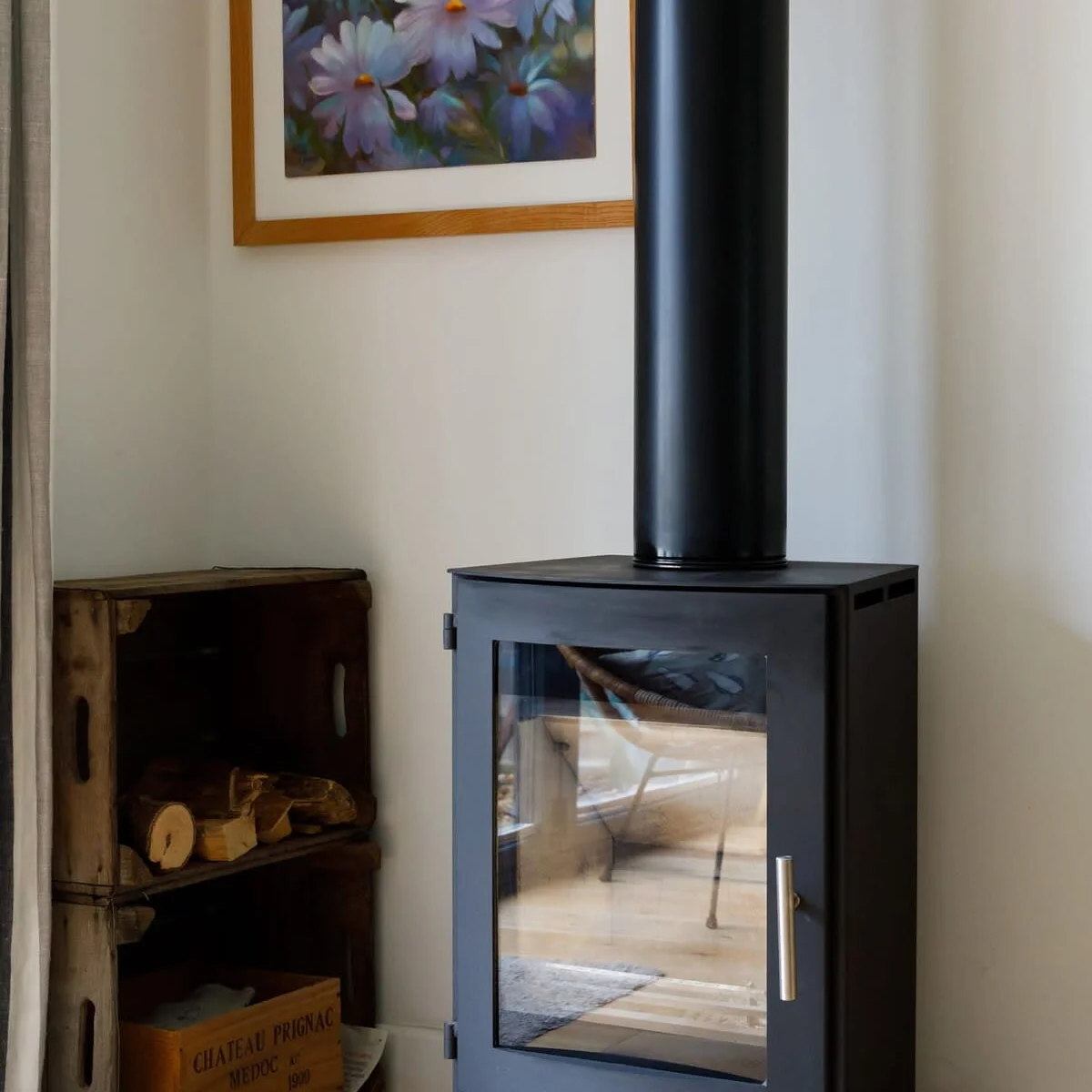 Wood burner for cooler nights.