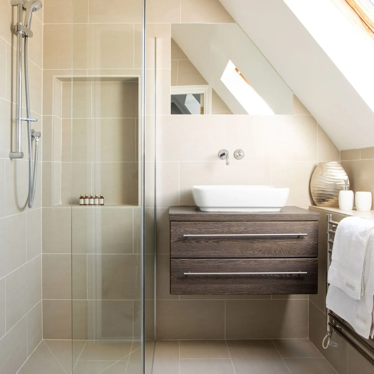 Ensuite bathroom with walk in shower.