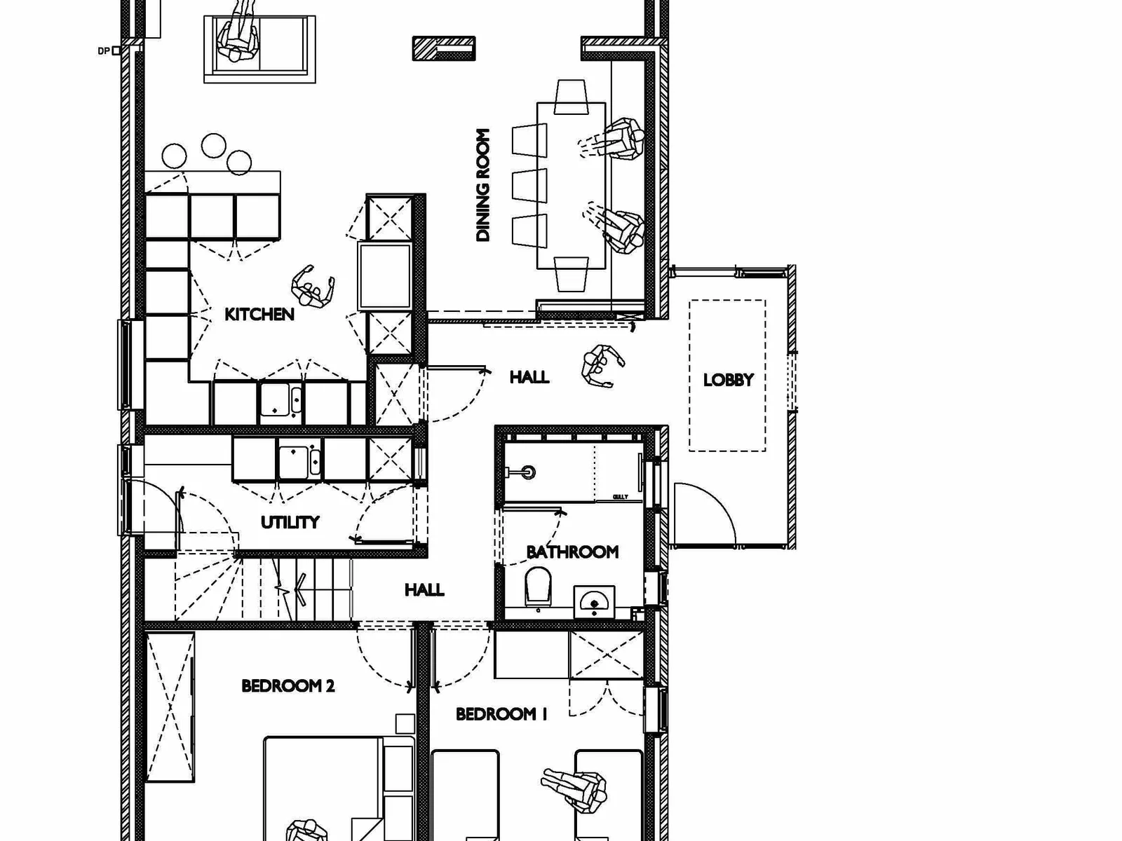 Ground floor plan of the home.