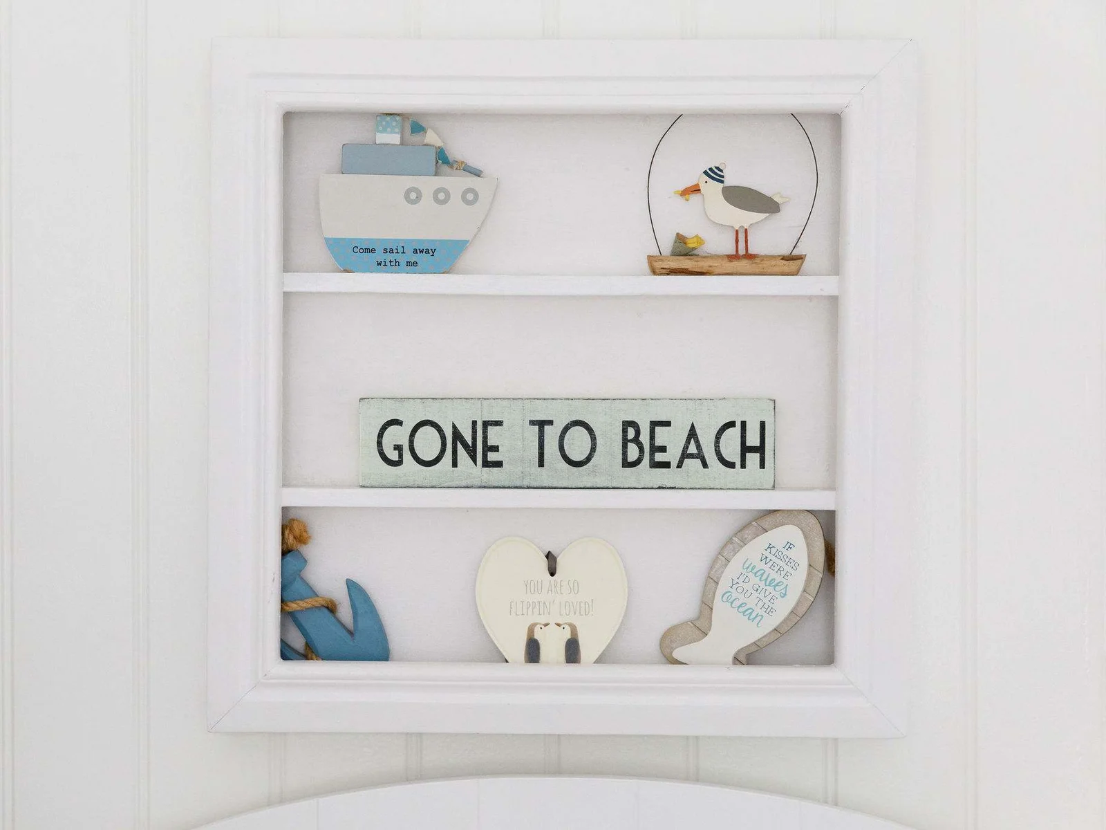 The house has subtle beach decor throughout.