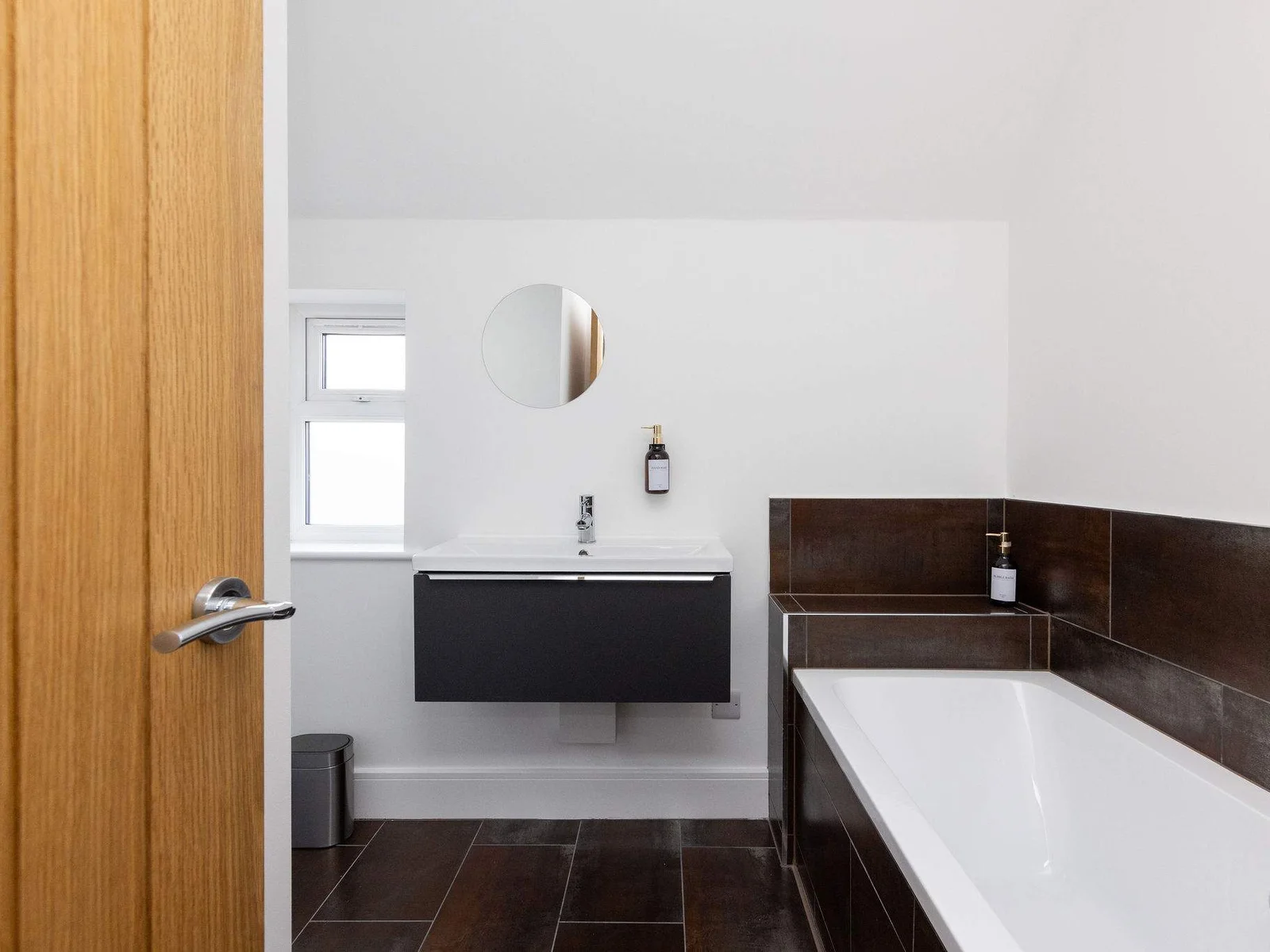Unwind with a long, relaxing soak in the deep bathtub.