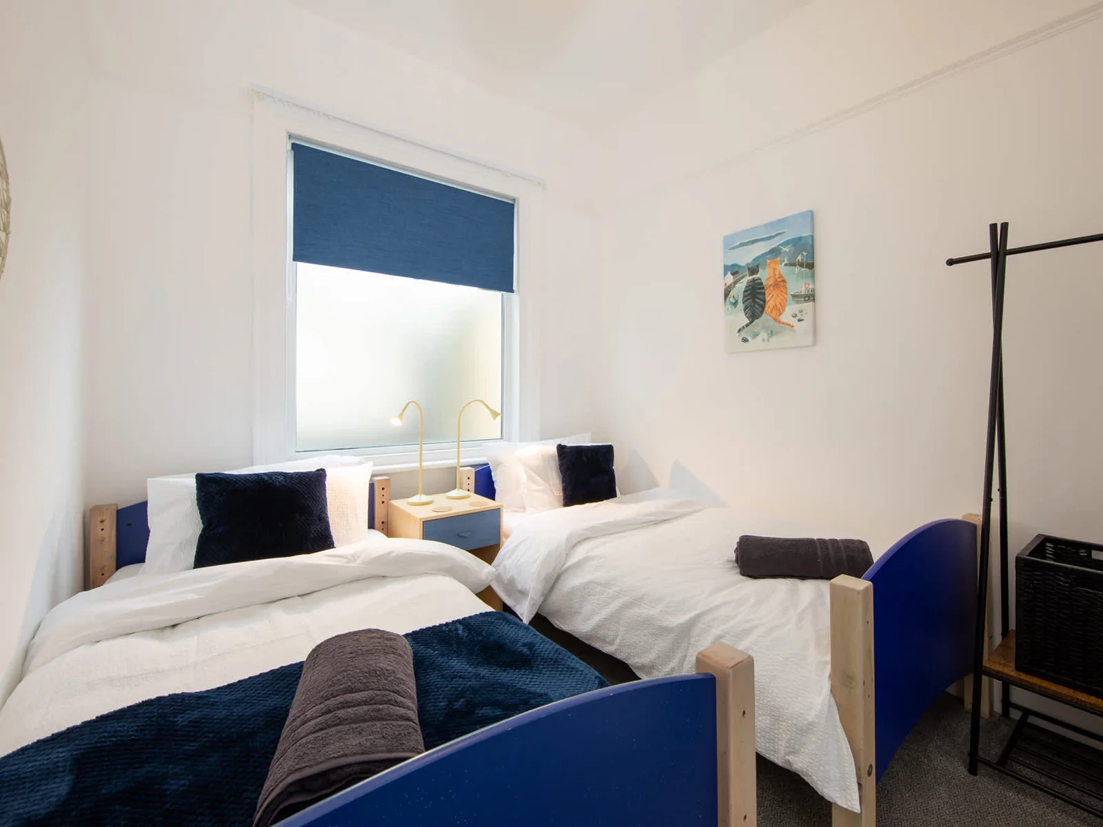 The twin bedroom with two comfortable single beds