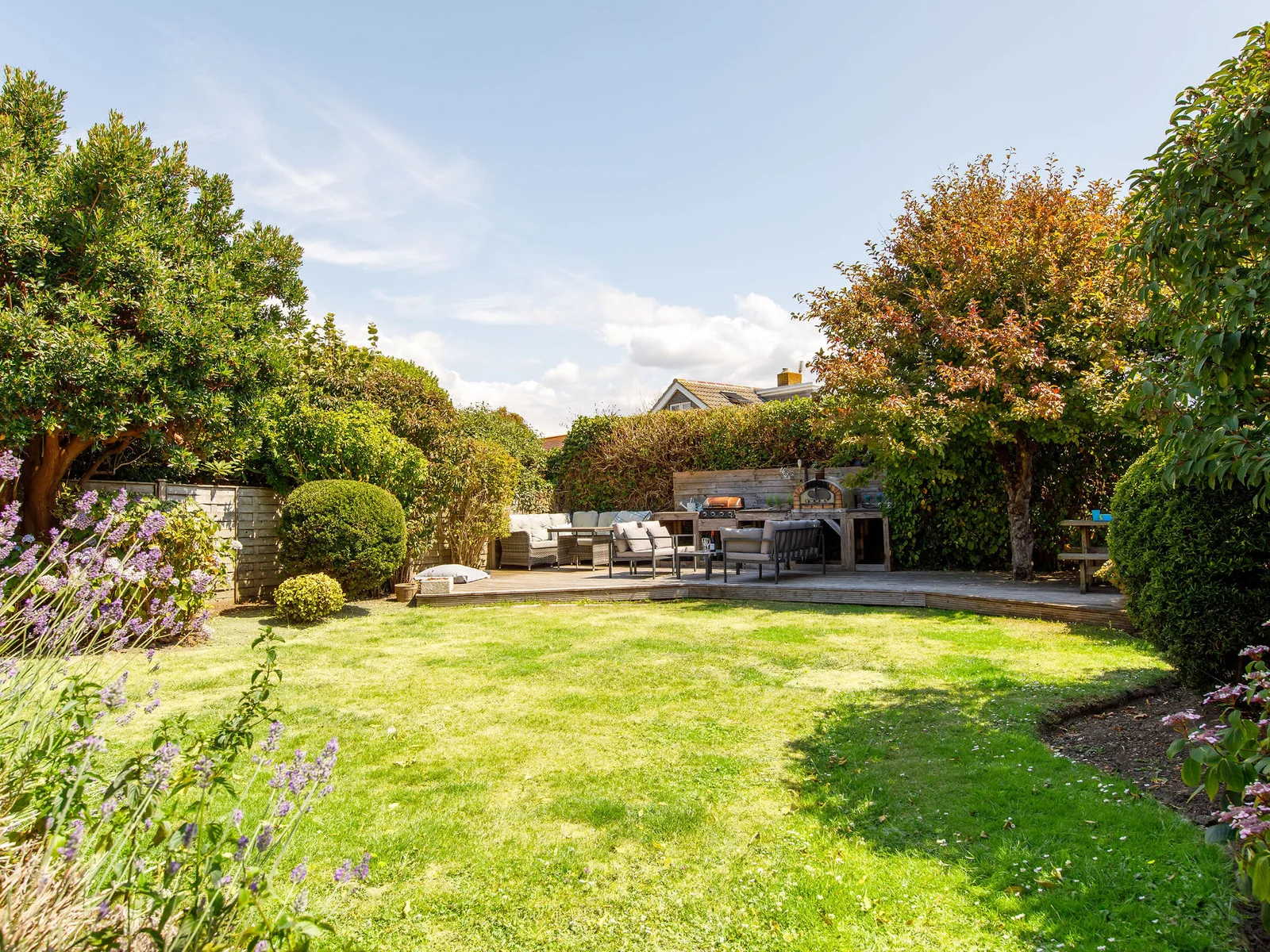 Open the doors and step outside to the completely private garden.