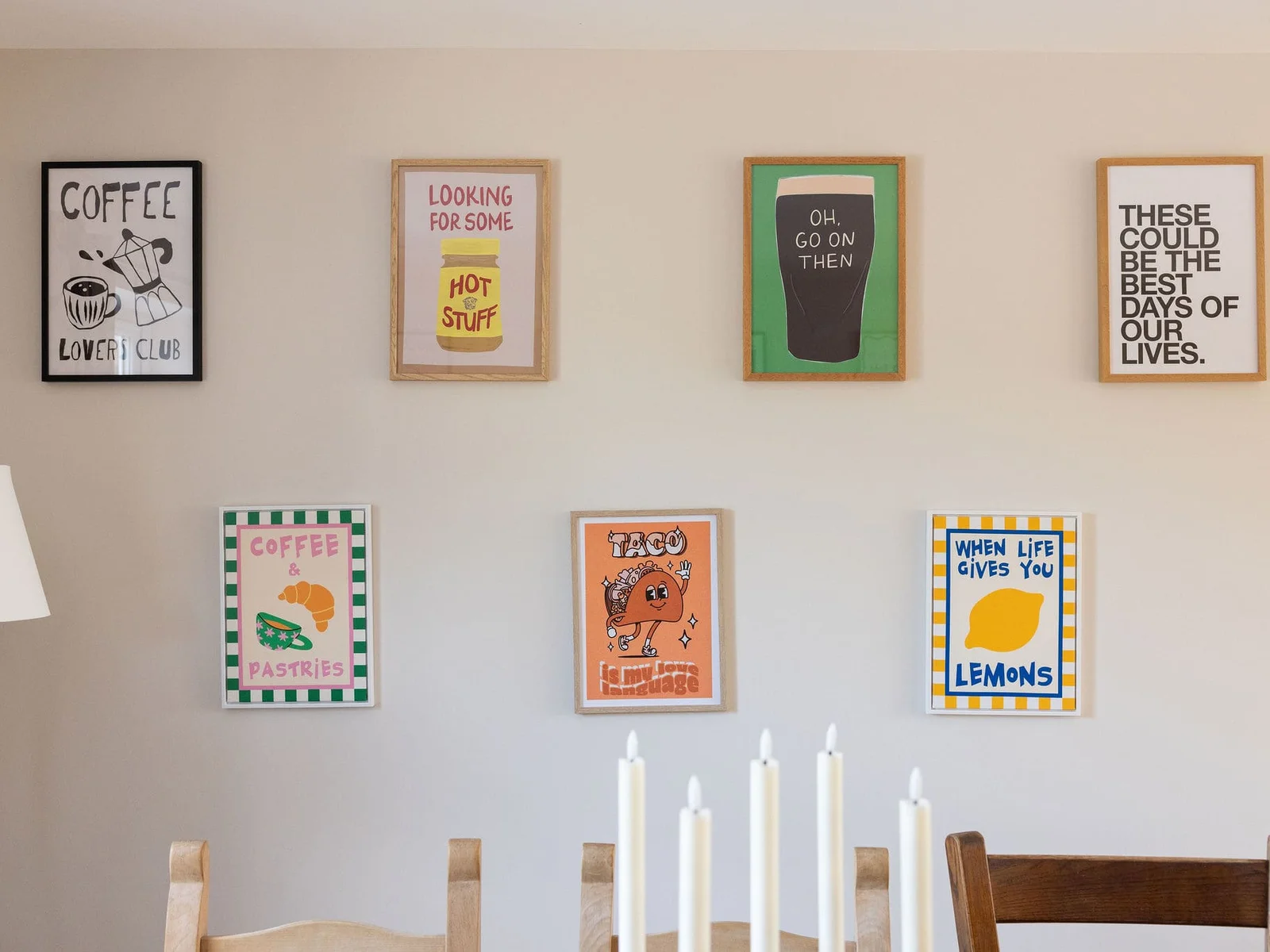 Playful artwork and colourful touches bring personality to the dining space, adding a fun, relaxed feel that’s perfect for family meals and time together.