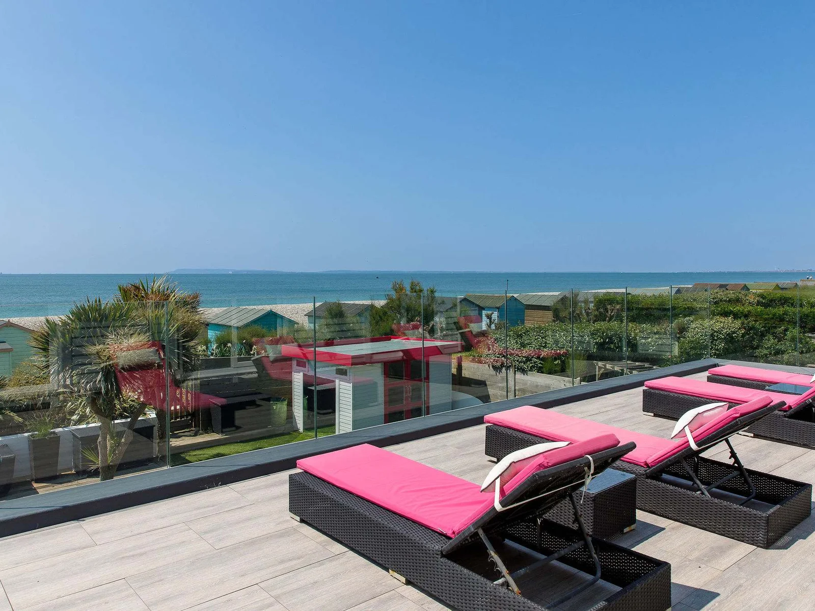 The home has a huge south facing balcony with sun lounger to use during the warmer months.