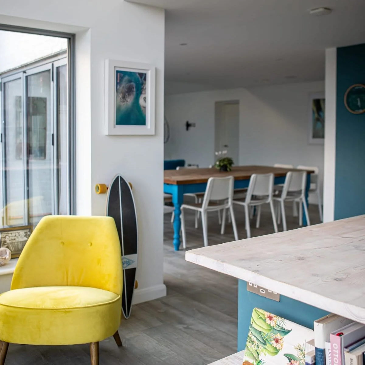 Have a few drinks in the kitchen, overlooking the sitting room