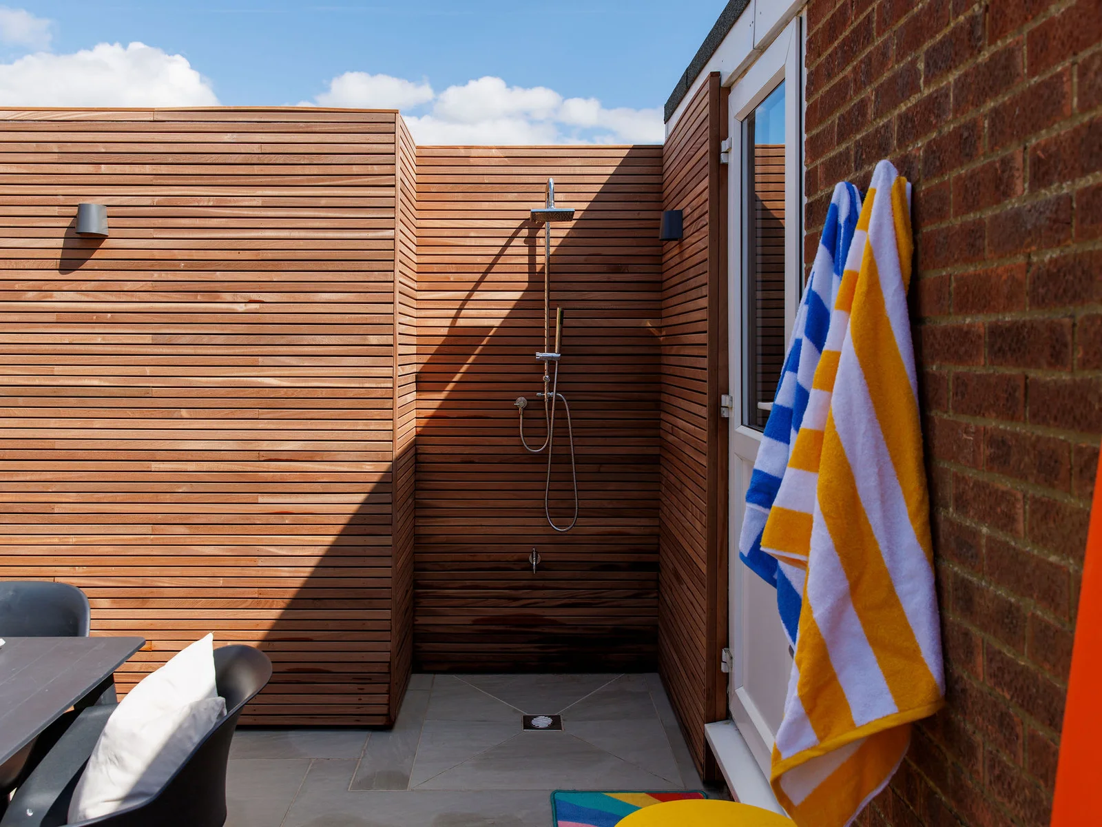 Rinse off after a surf or sea swim in the heated outdoor shower.