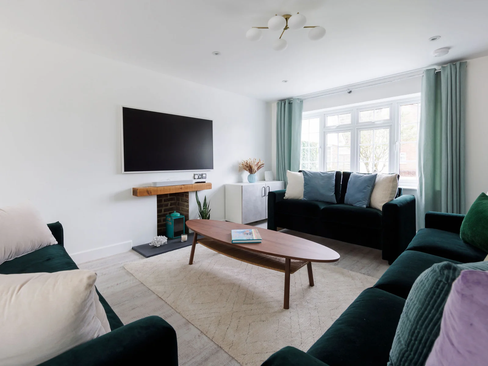Cozy living room with a "Frame" Art TV