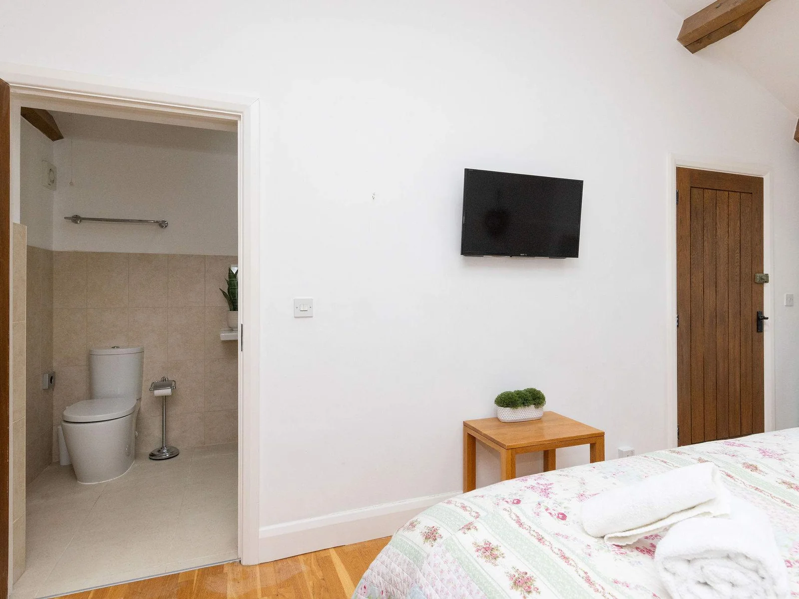 The room is spacious but still feels cosy and cottage like.