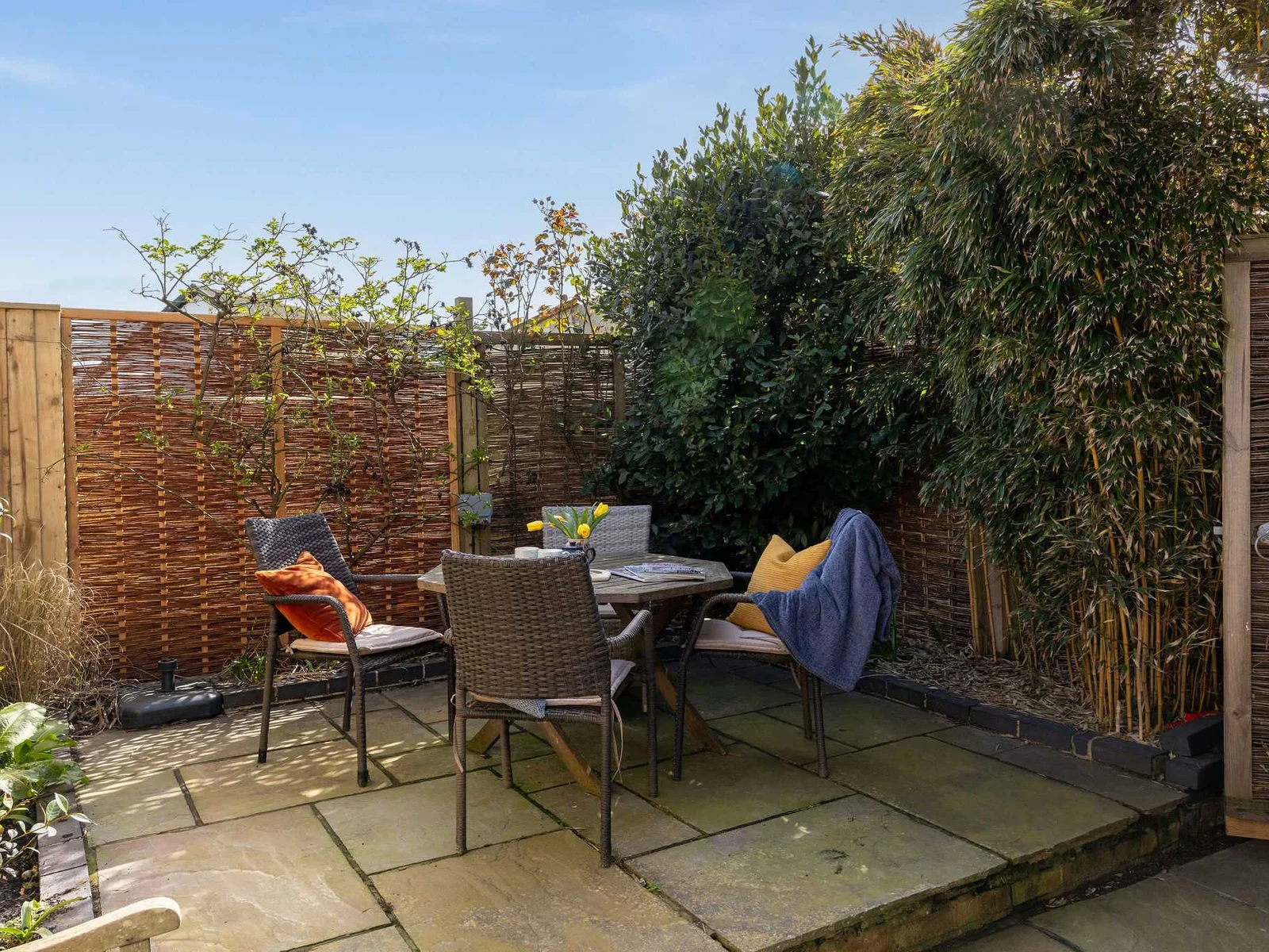 Private patio perfect for morning coffee or evening drinks